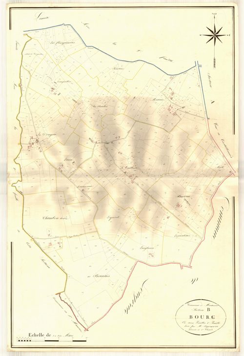 Plan napoléonien, atlas-B1 Le Bourg, Montauriol