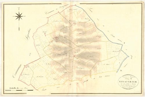 Plan napoléonien, atlas-C1 Les Vinaigriers, Montauriol