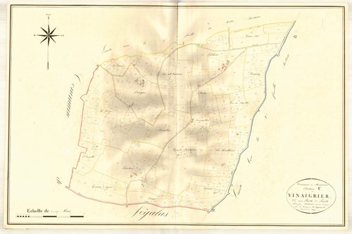 Plan napoléonien, atlas-C2 Les Vinaigriers, Montauriol