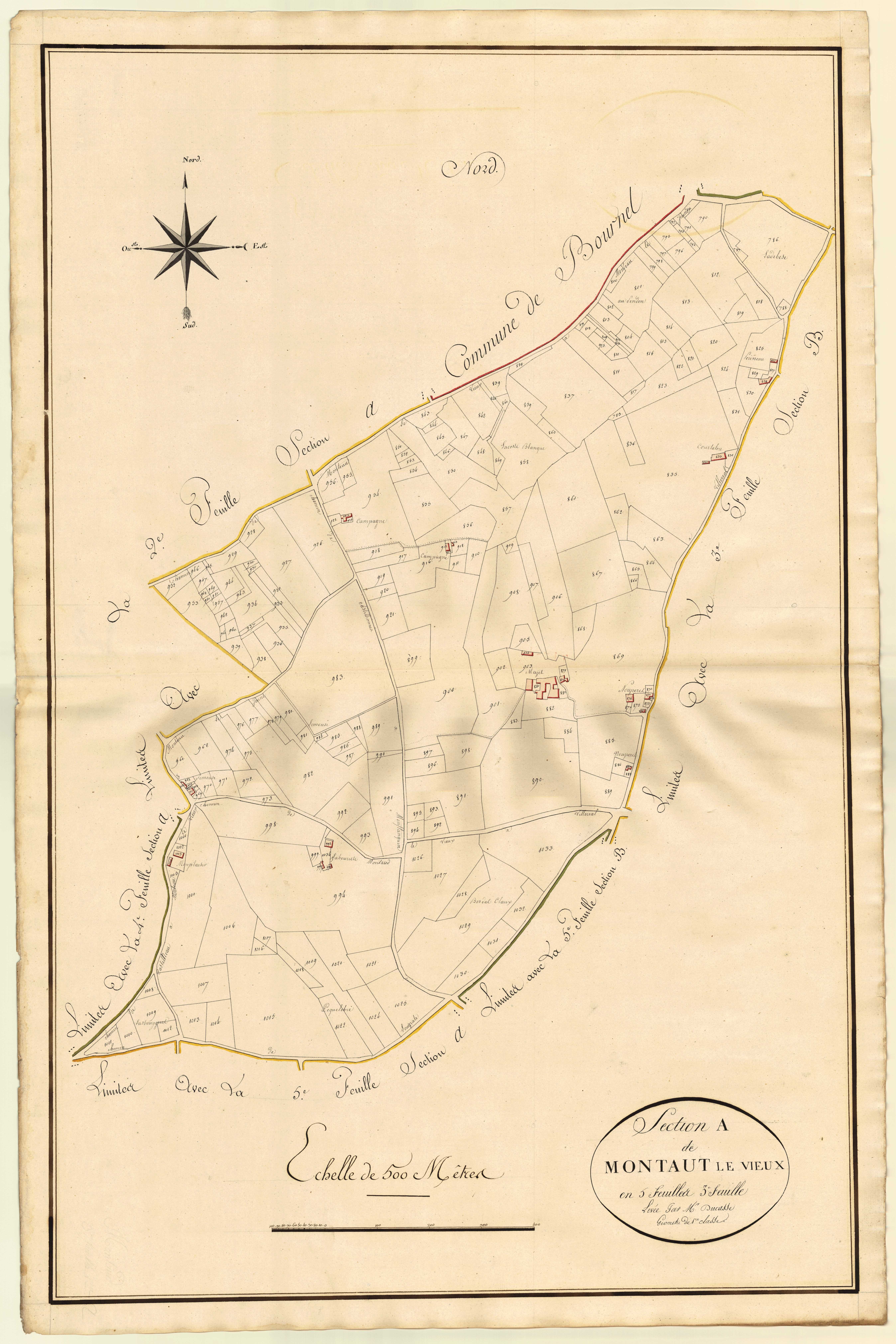 Plan primitif, atlas-A3 Montaut-le-Vieux, Montaut