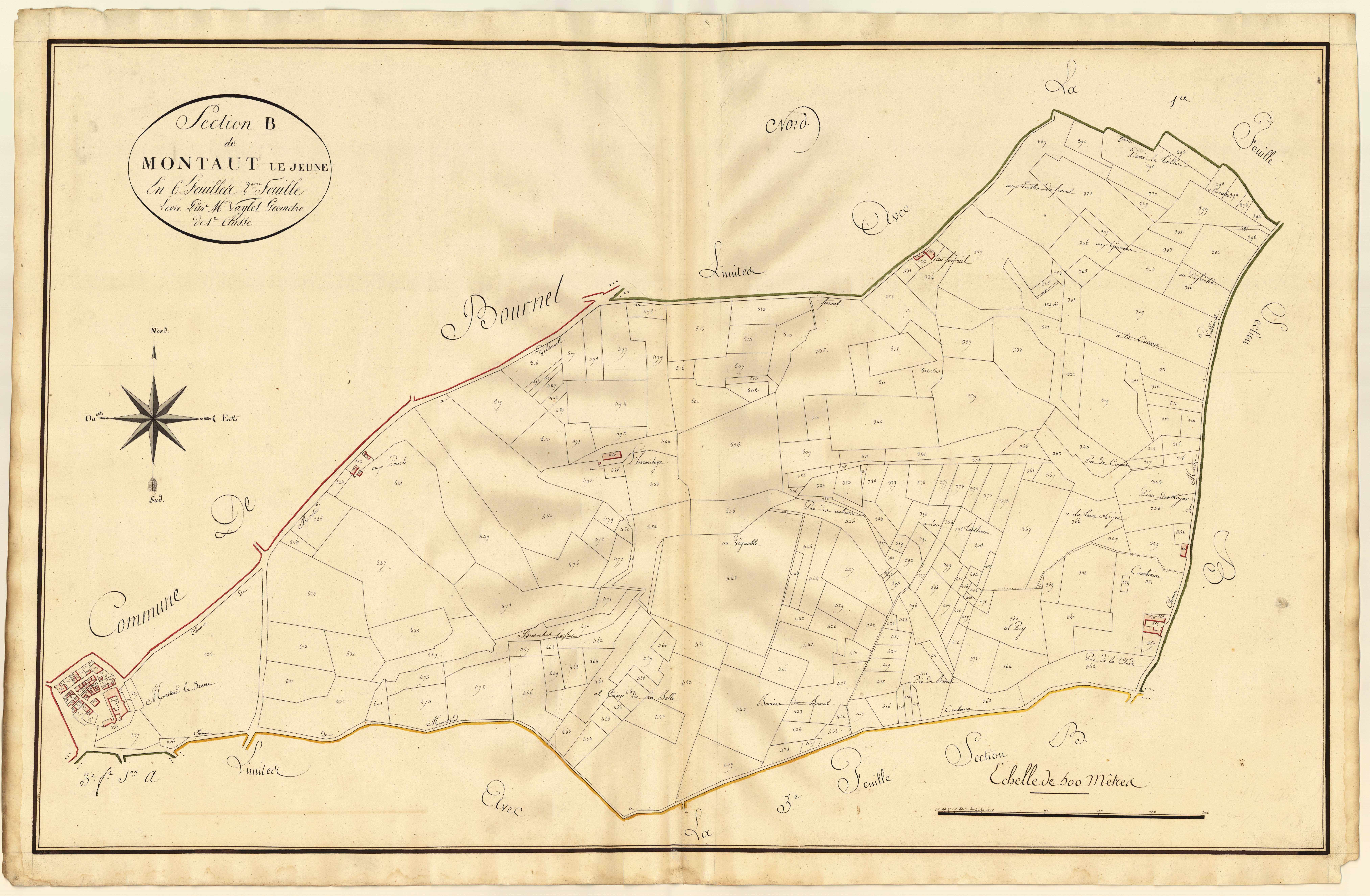 Plan primitif, atlas-B2 Montaut-le-Jeune, Montaut