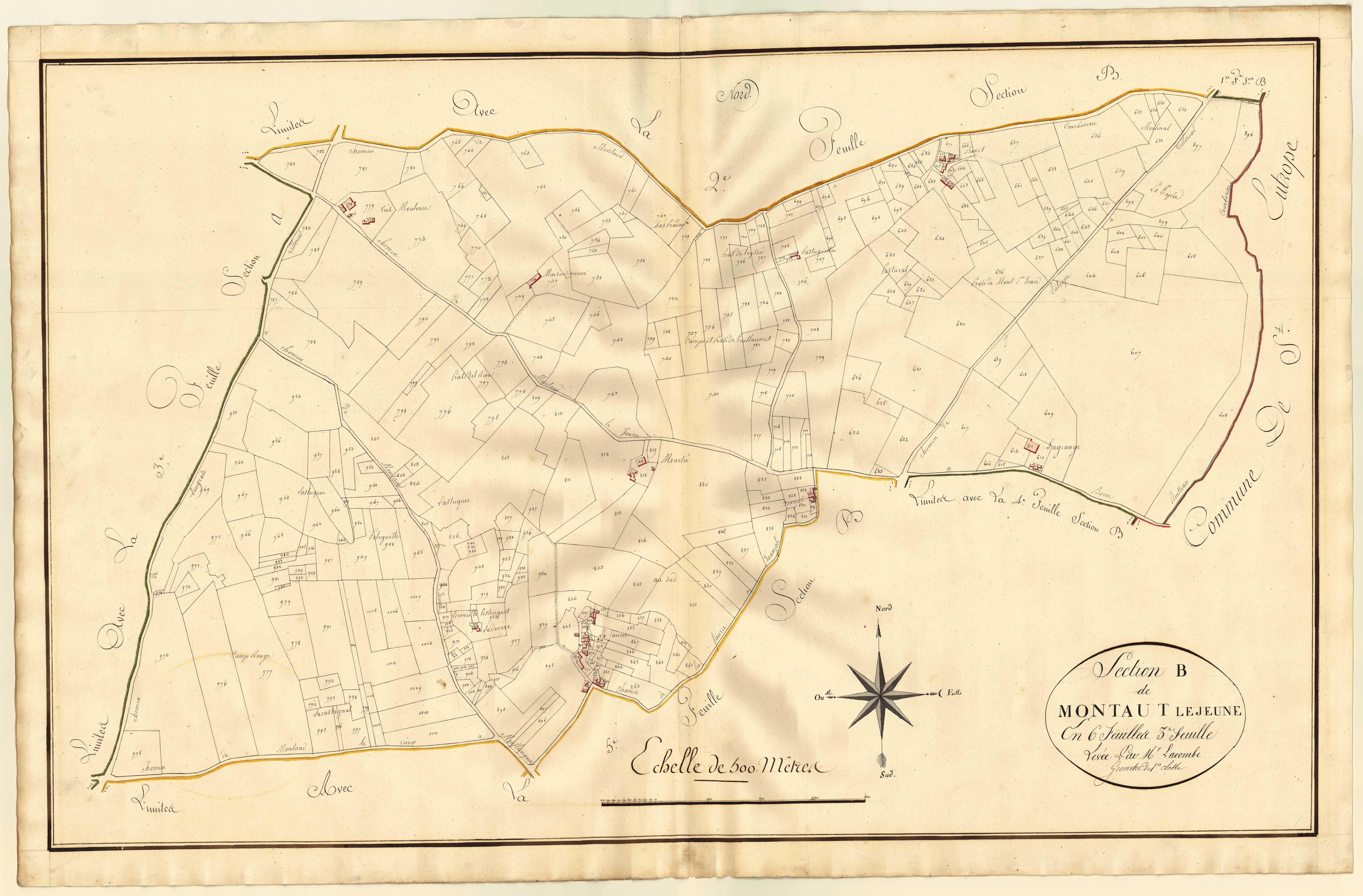 Plan primitif, atlas-B3 Montaut-le-Jeune, Montaut