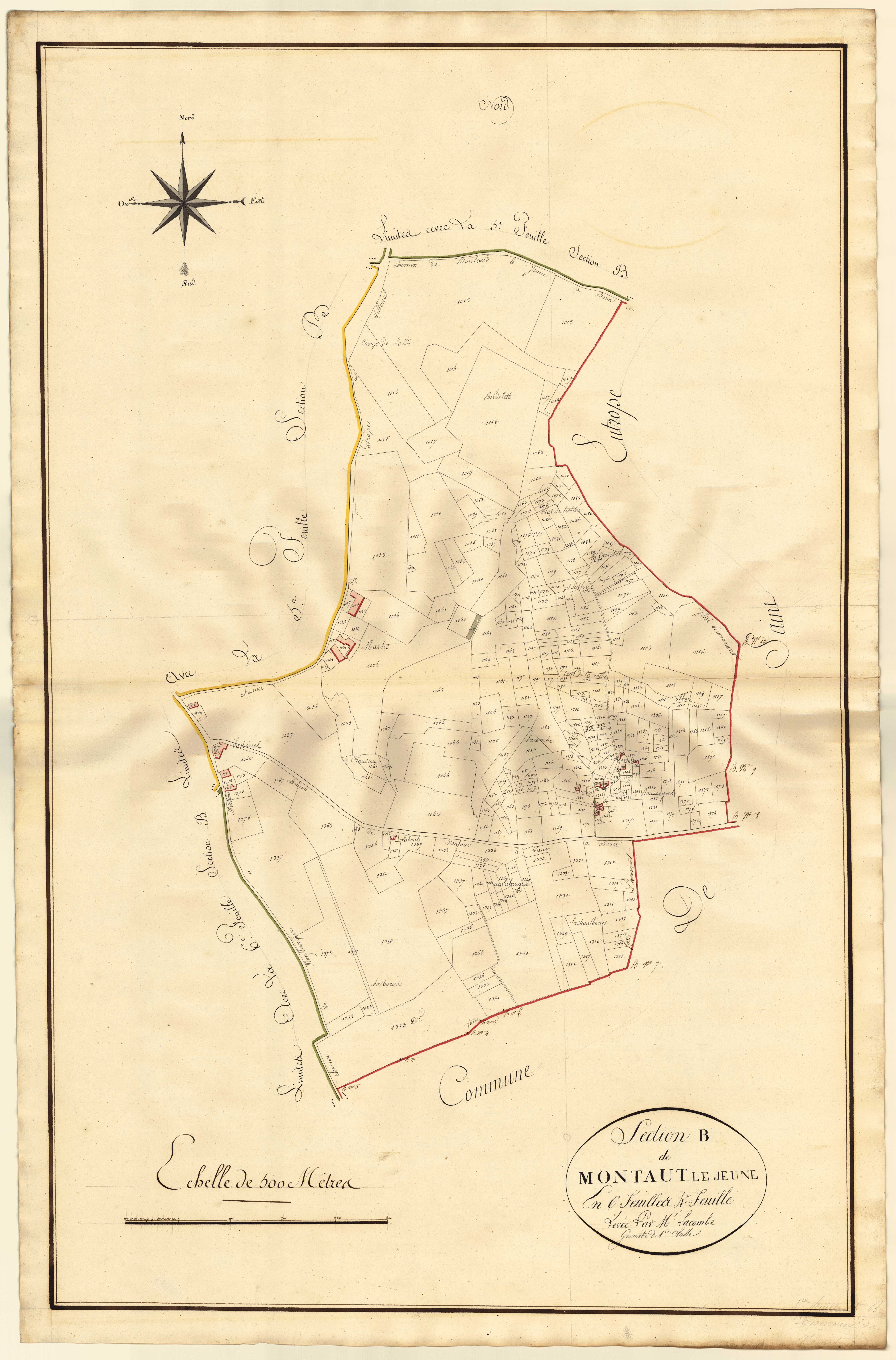 Plan primitif, atlas-B4 Montaut-le-Jeune, Montaut