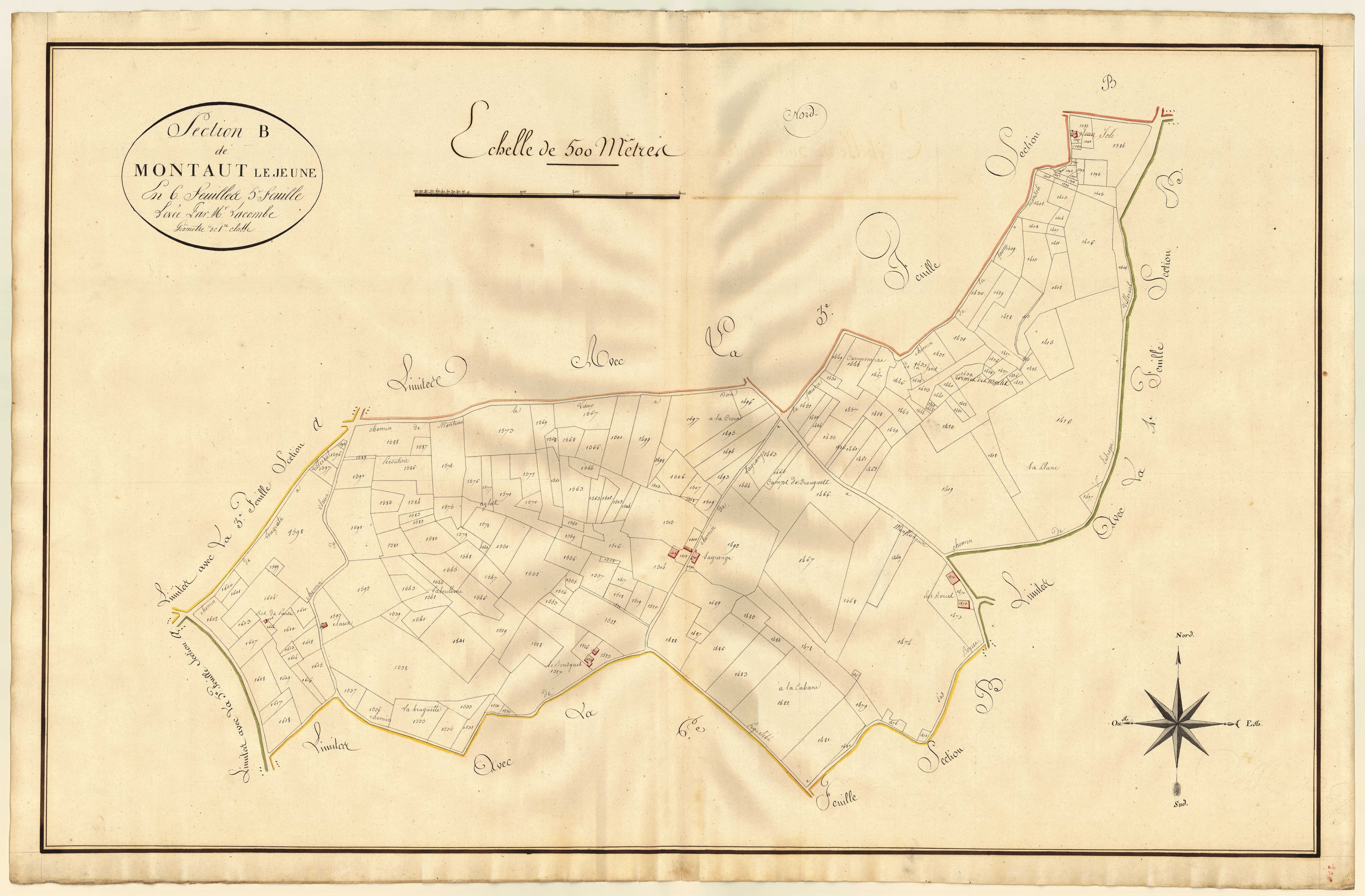 Plan primitif, atlas-B5 Montaut-le-Jeune, Montaut