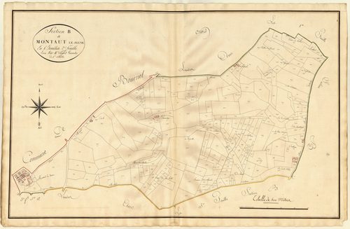Plan primitif, atlas-B2 Montaut-le-Jeune, Montaut