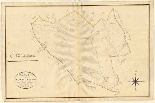 Plan primitif, atlas-B6 Montaut-le-Jeune, Montaut