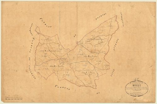 Plan napoléonien, feuille préparatoire-TA, Montaut