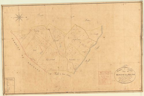 Plan napoléonien, feuille préparatoire-A3 Montaut-le-Jeune, Montaut