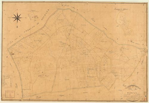 Plan napoléonien, feuille préparatoire-B1 Martis, Montaut