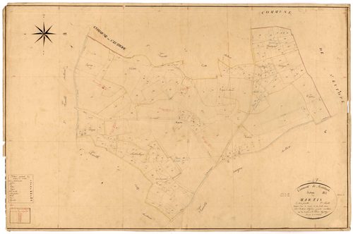 Plan napoléonien, feuille préparatoire-B2 Martis, Montaut