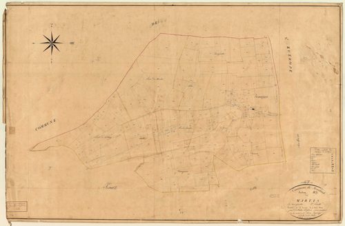 Plan napoléonien, feuille préparatoire-B3 Martis, Montaut