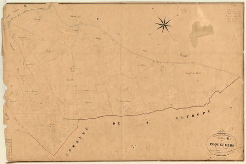 Plan napoléonien, feuille préparatoire-D2 Péquelèbre, Montaut
