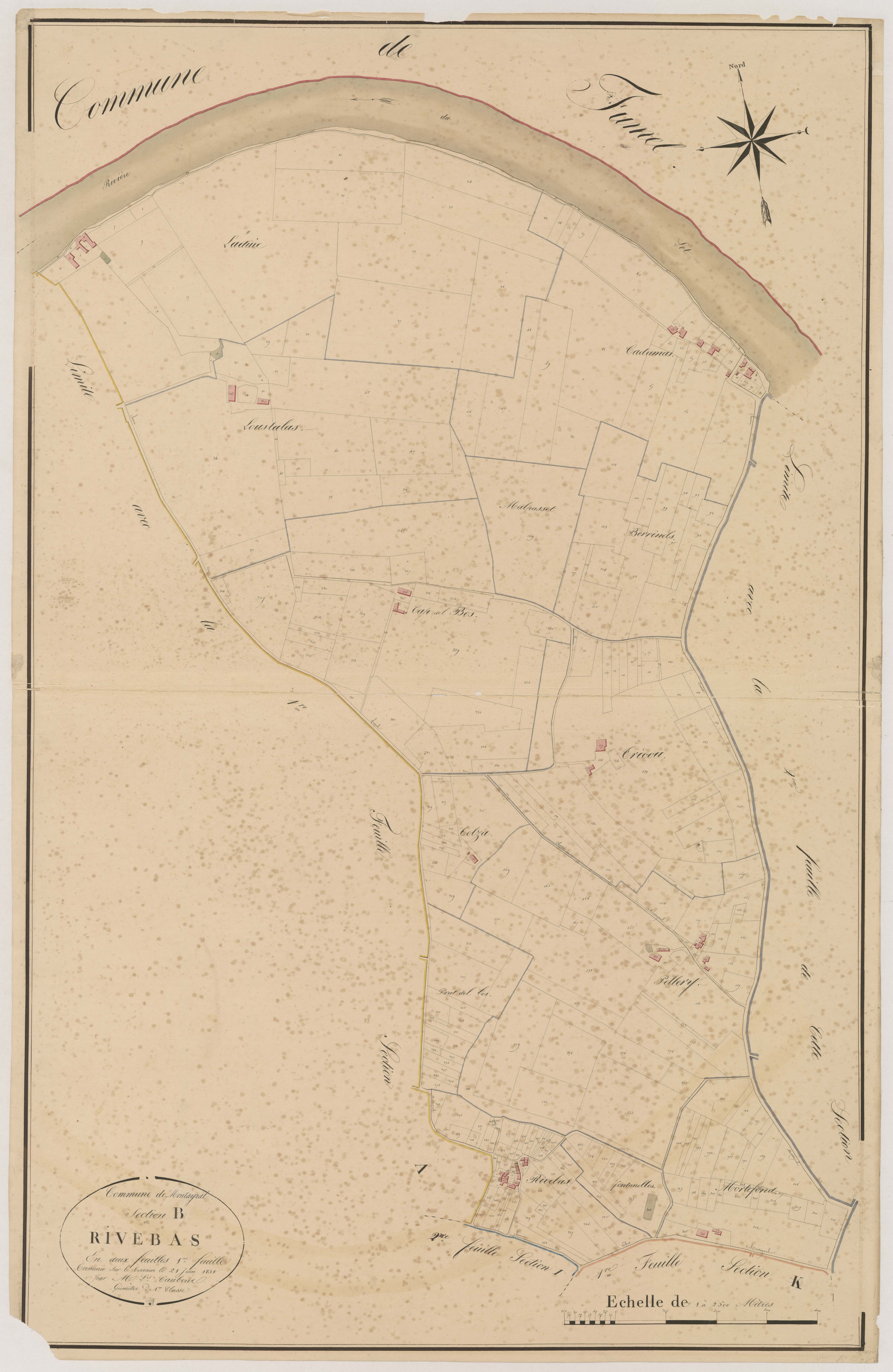 Plan napoléonien, atlas-B1 Rivebas, Montayral