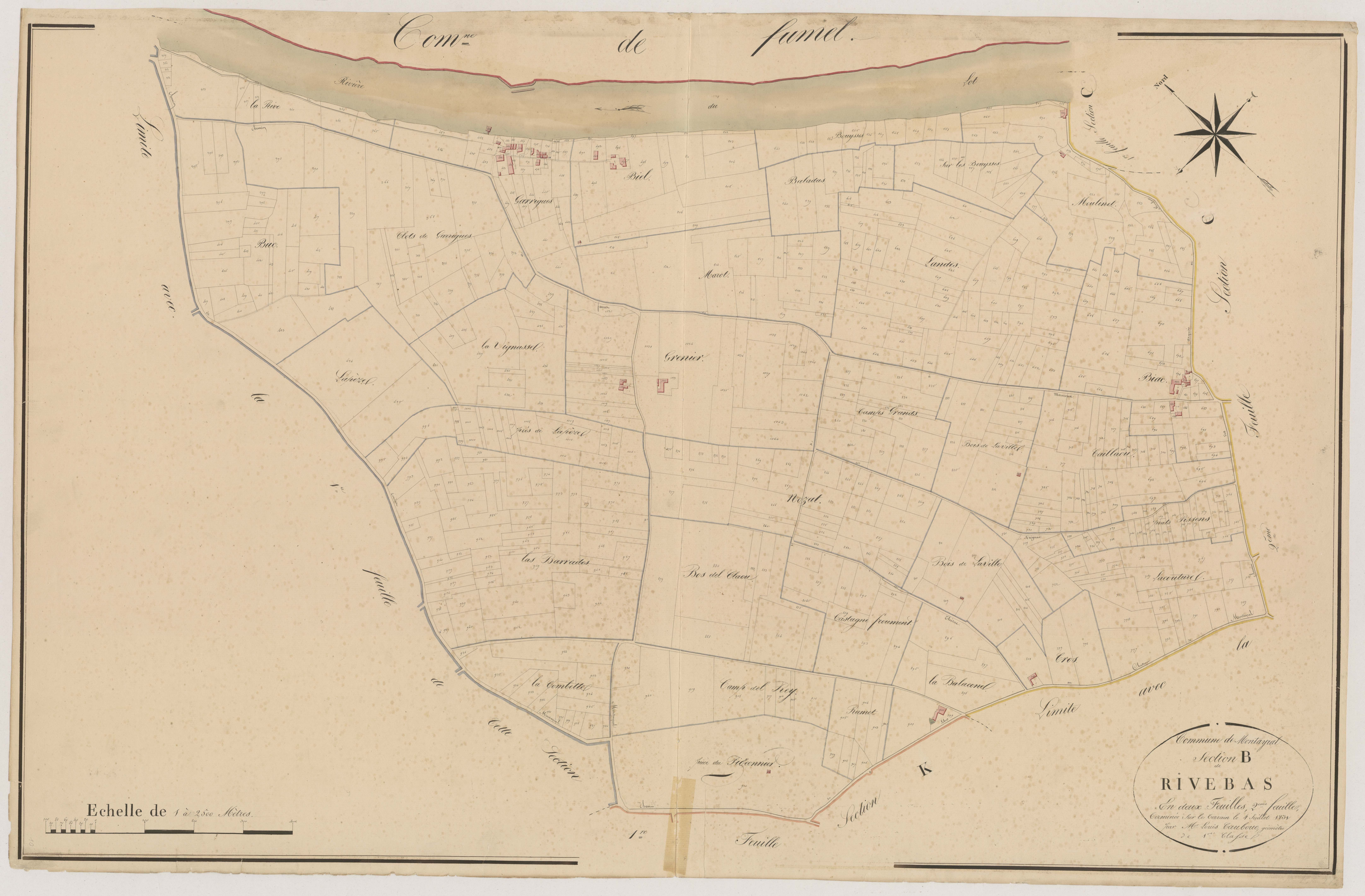 Plan napoléonien, atlas-B2 Rivebas, Montayral