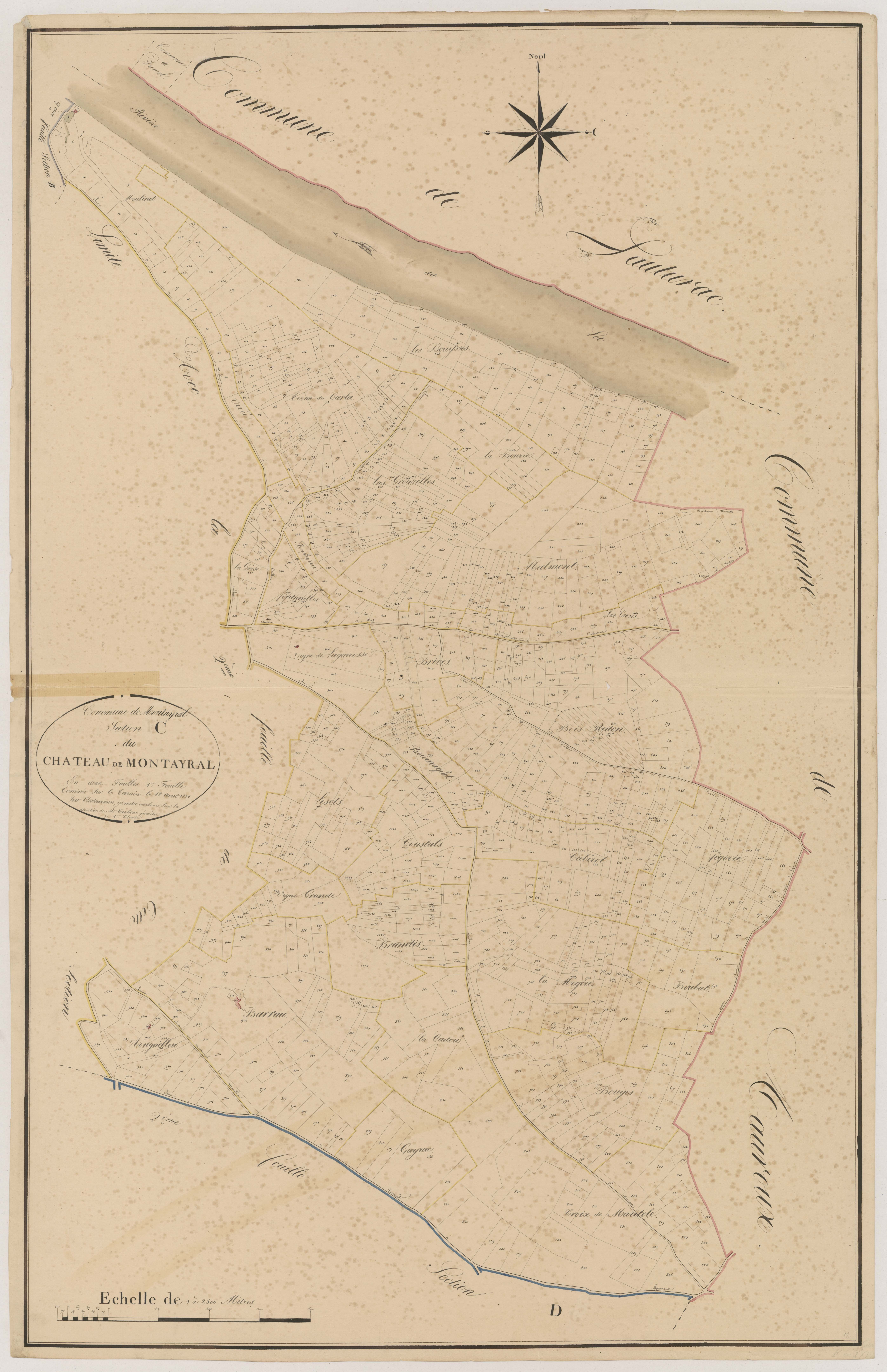 Plan napoléonien, atlas-C1 Château de Montayral, Montayral