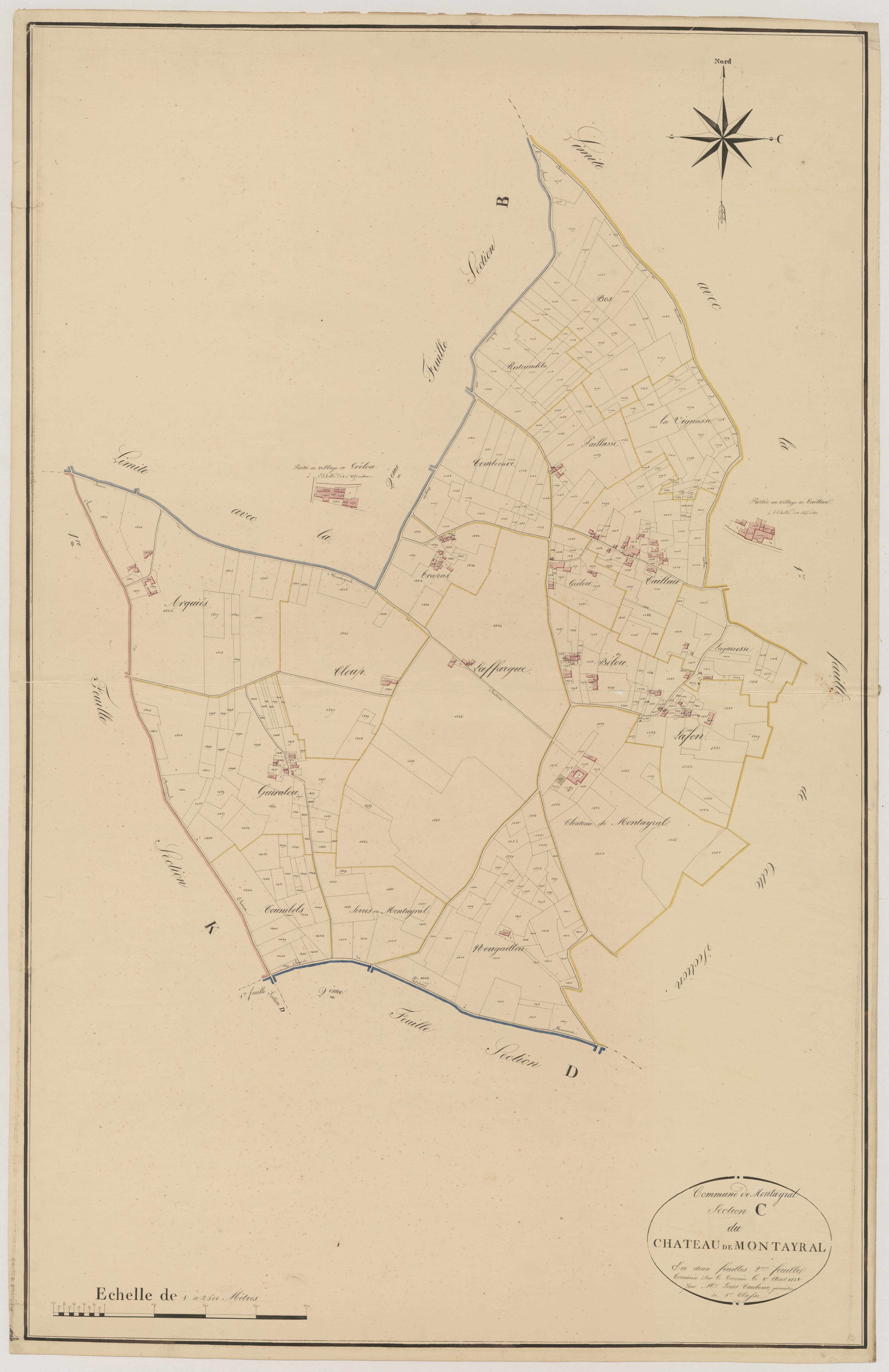 Plan napoléonien, atlas-C2 Château de Montayral, Montayral
