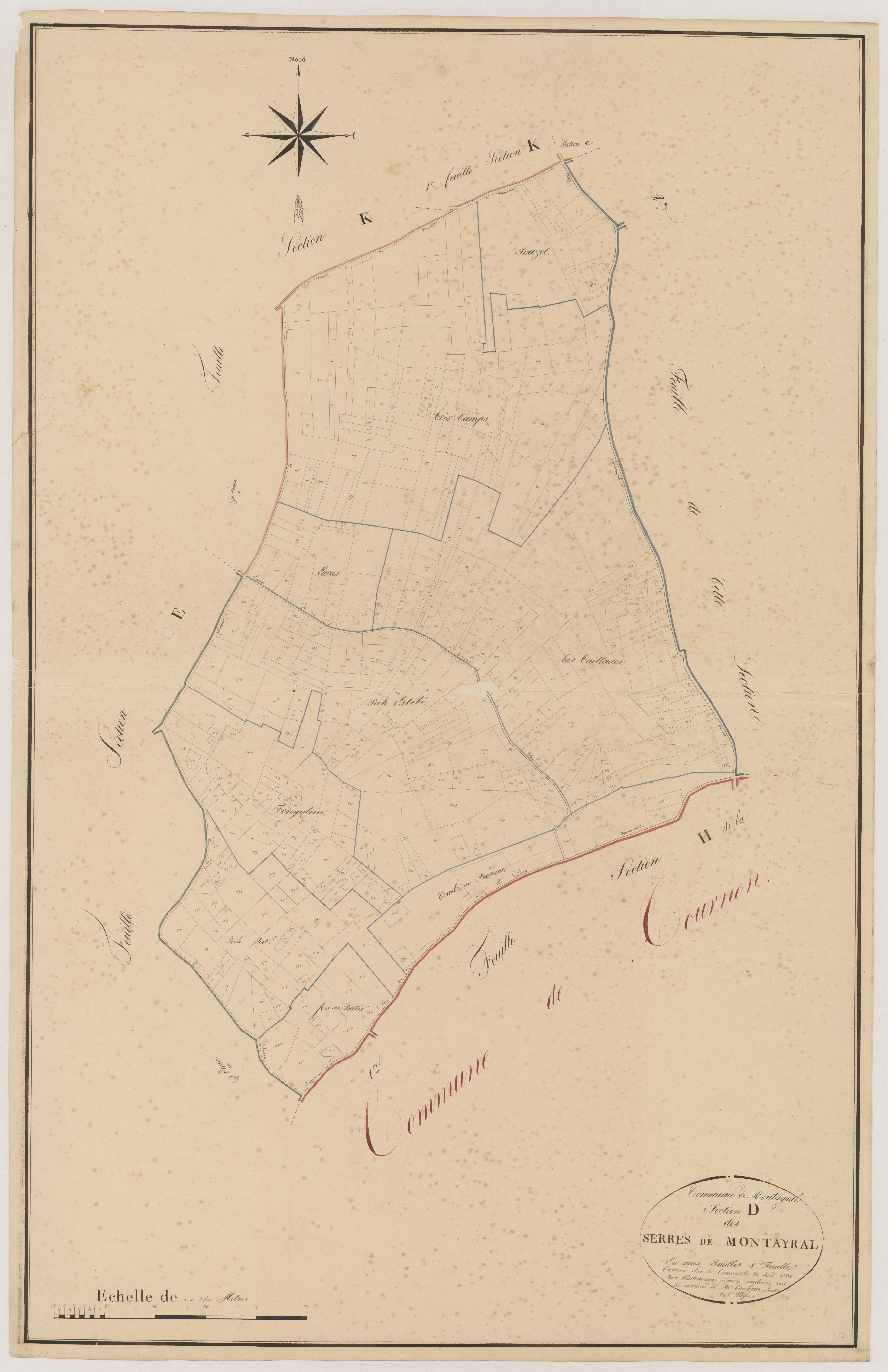 Plan napoléonien, atlas-D1 Serres de Montayral, Montayral