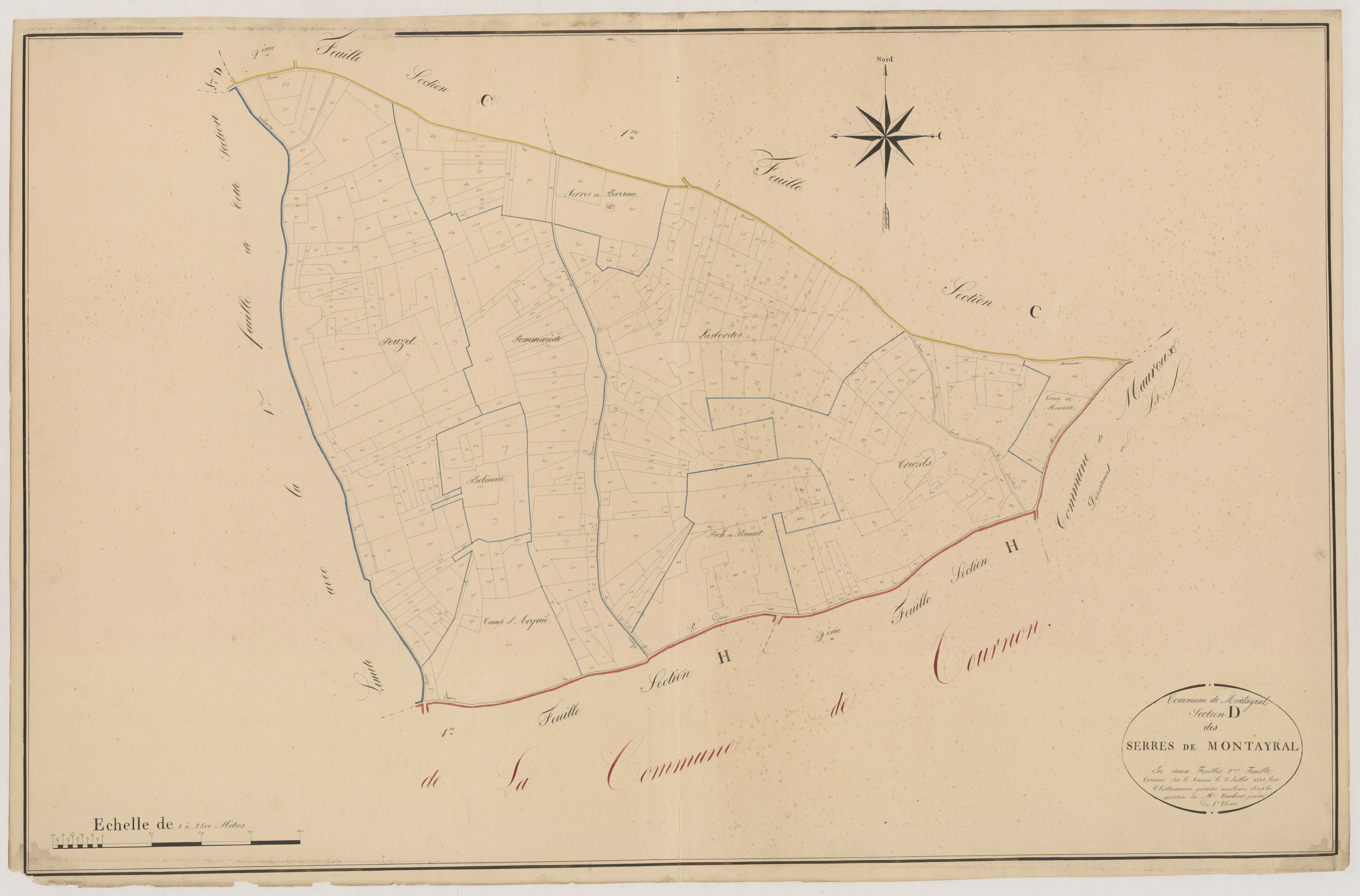 Plan napoléonien, atlas-D2 Serres de Montayral, Montayral