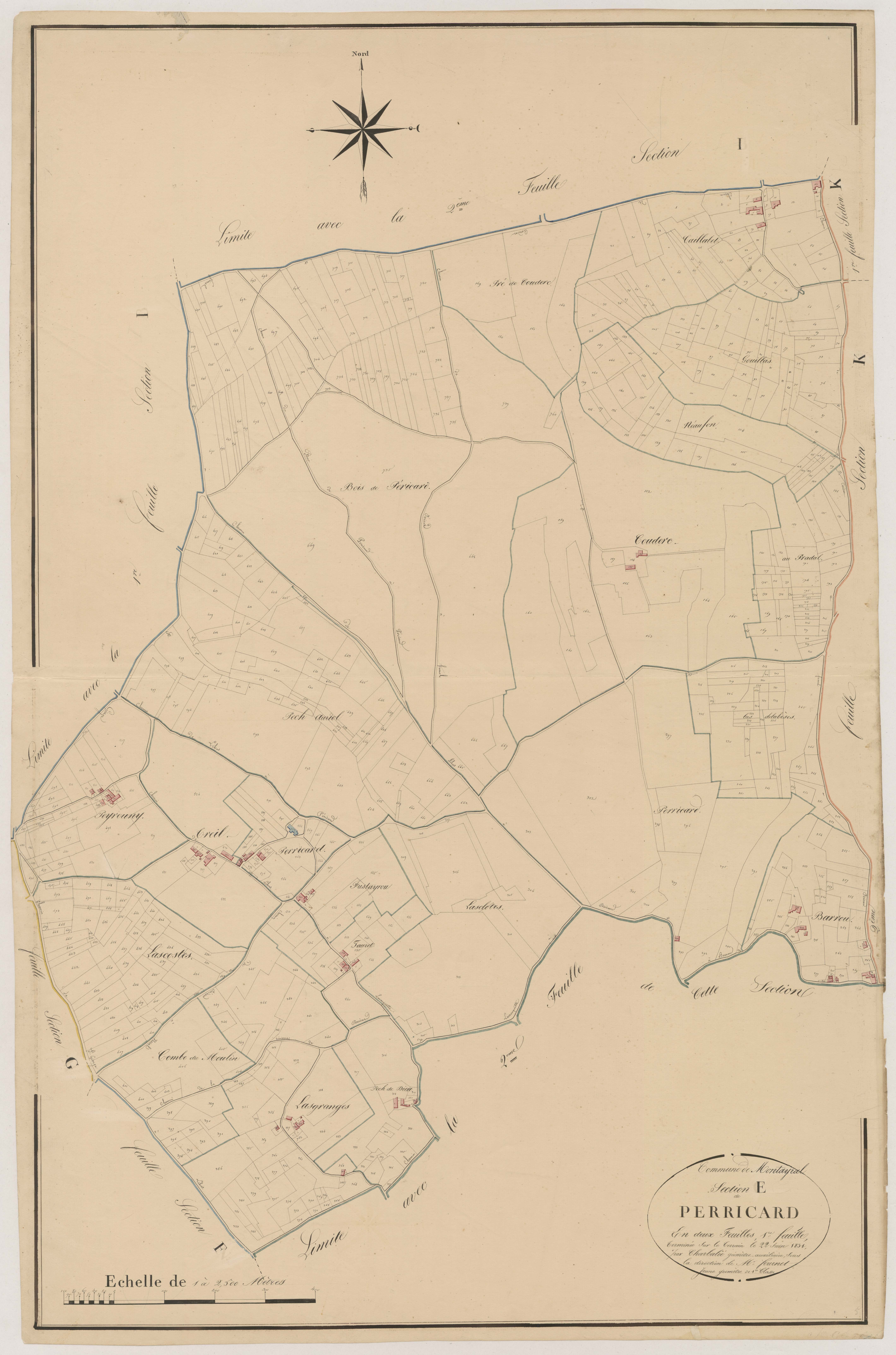 Plan napoléonien, atlas-E1 Perricard, Montayral