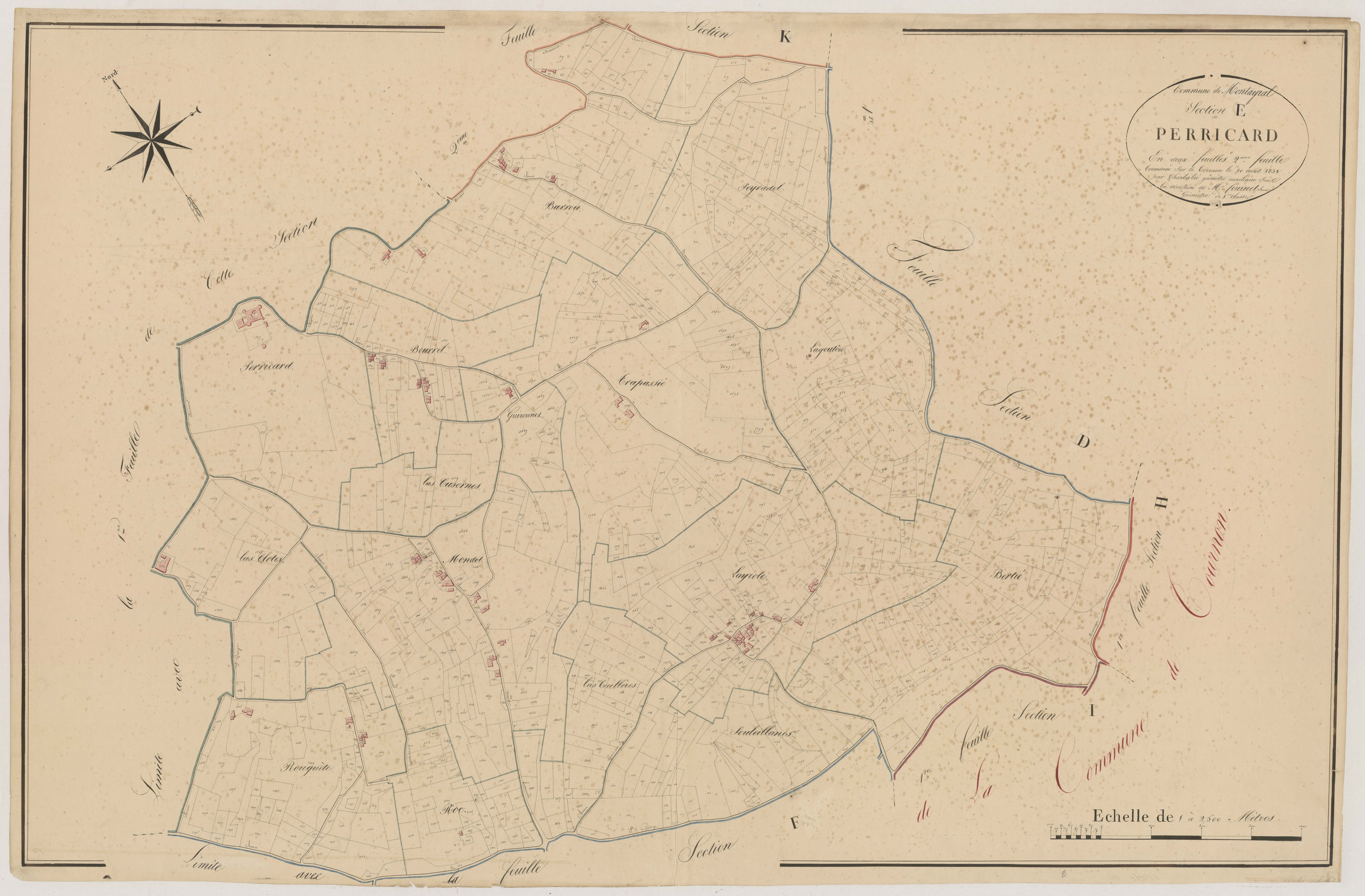 Plan napoléonien, atlas-E2 Perricard, Montayral