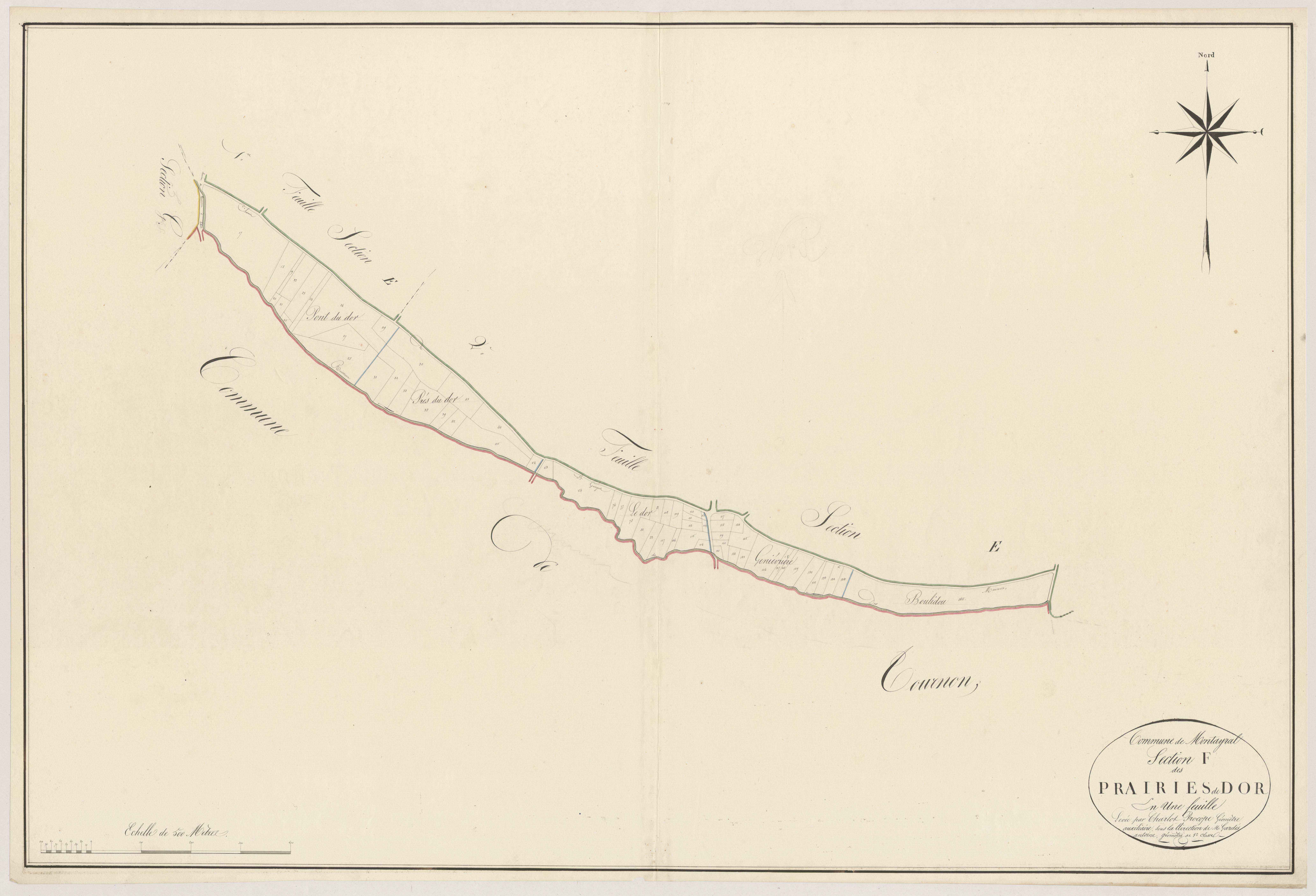 Plan napoléonien, atlas-F Prairies de Dor, Montayral