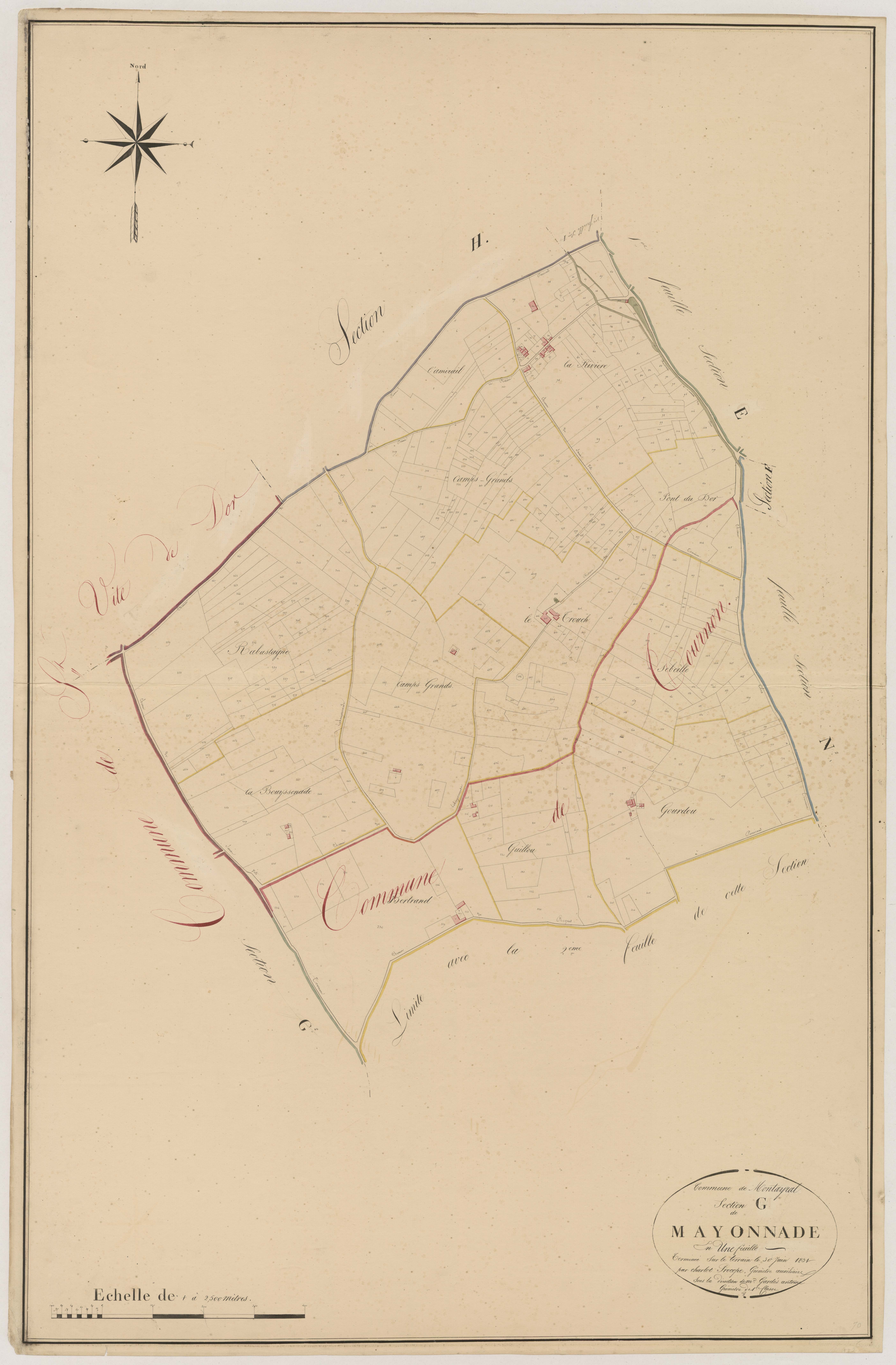 Plan napoléonien, atlas-G Mayonnade, Montayral