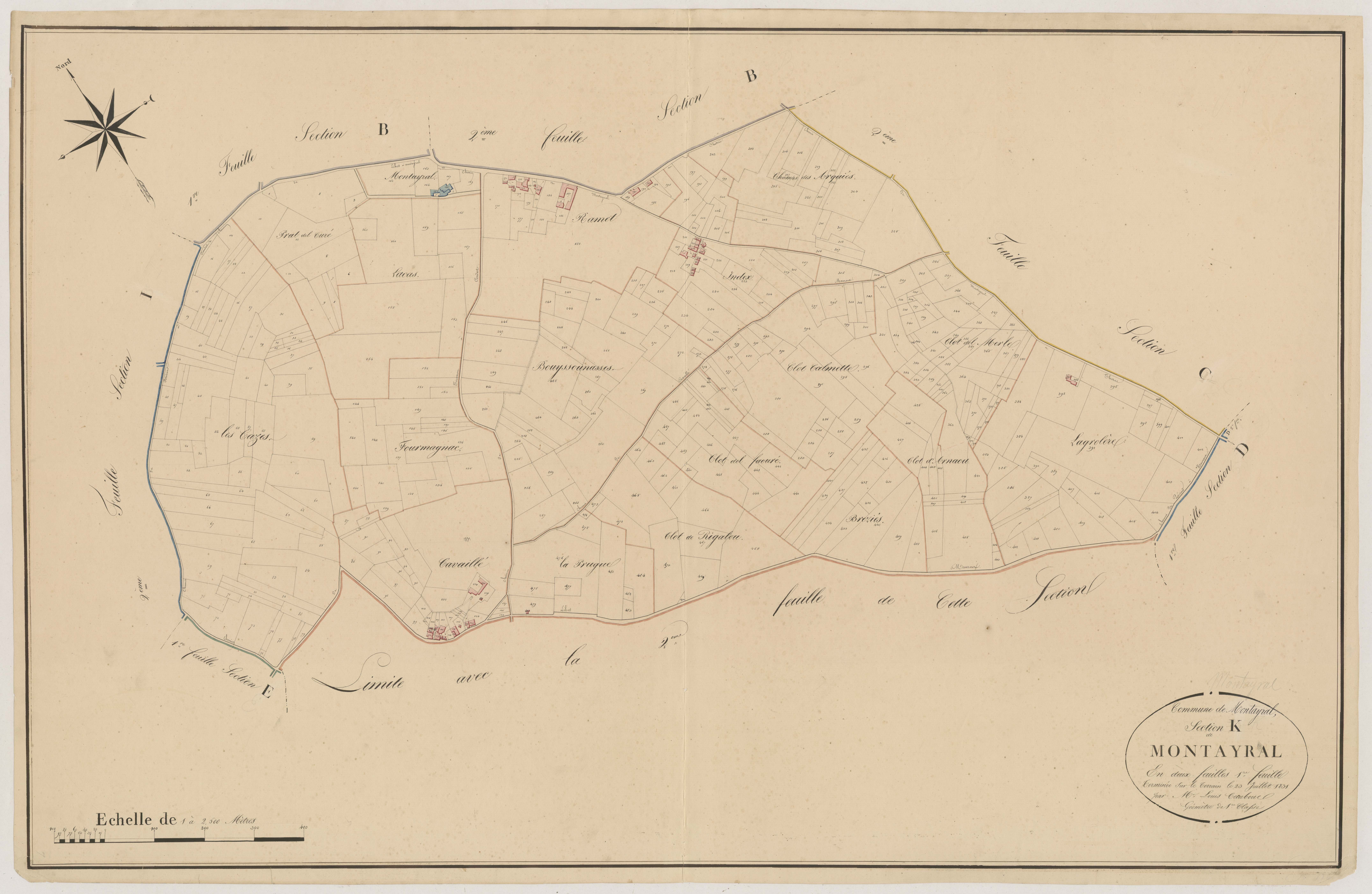 Plan napoléonien, atlas-K1 Montayral, Montayral