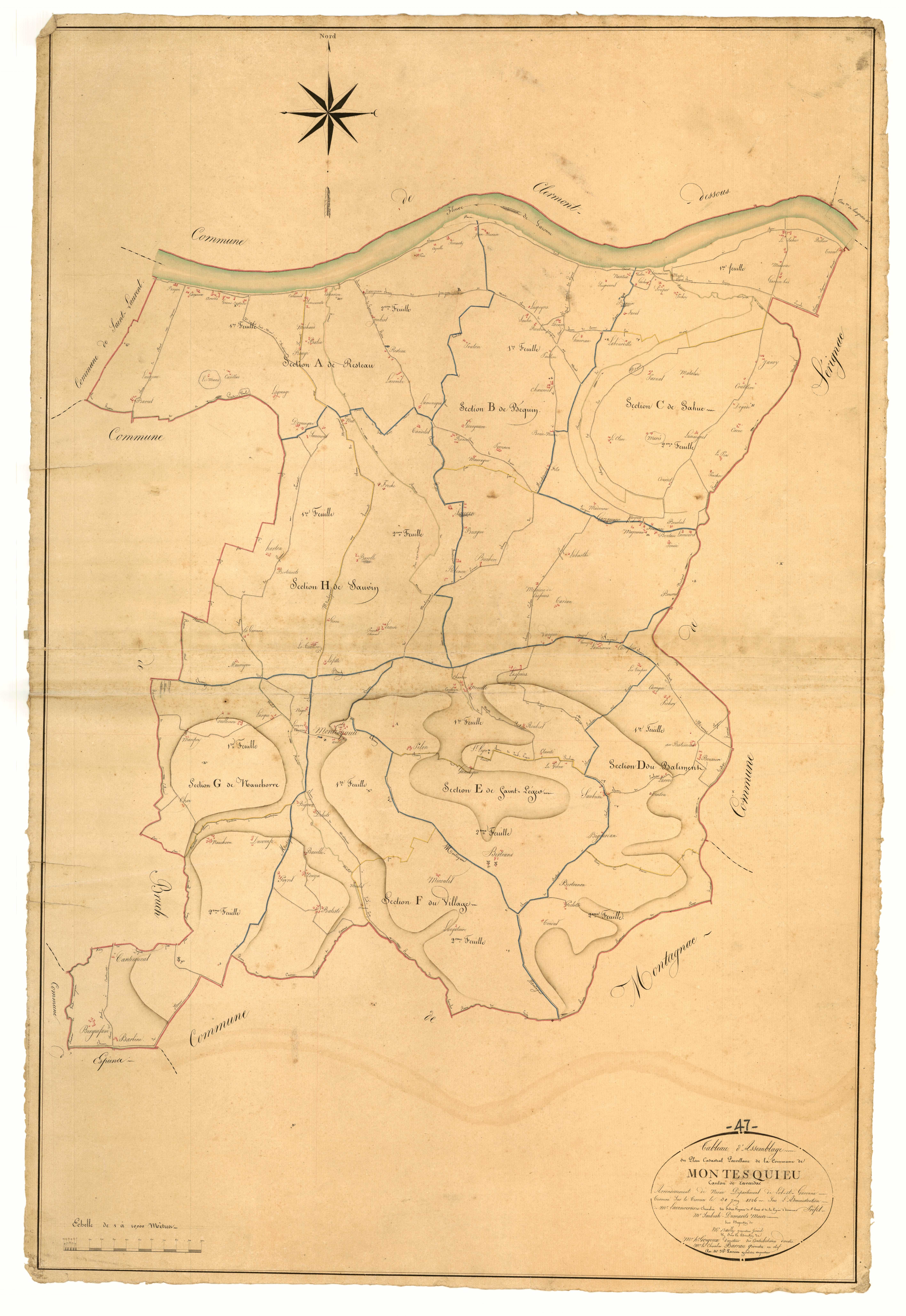 Plan napoléonien, atlas-TA, Montesquieu