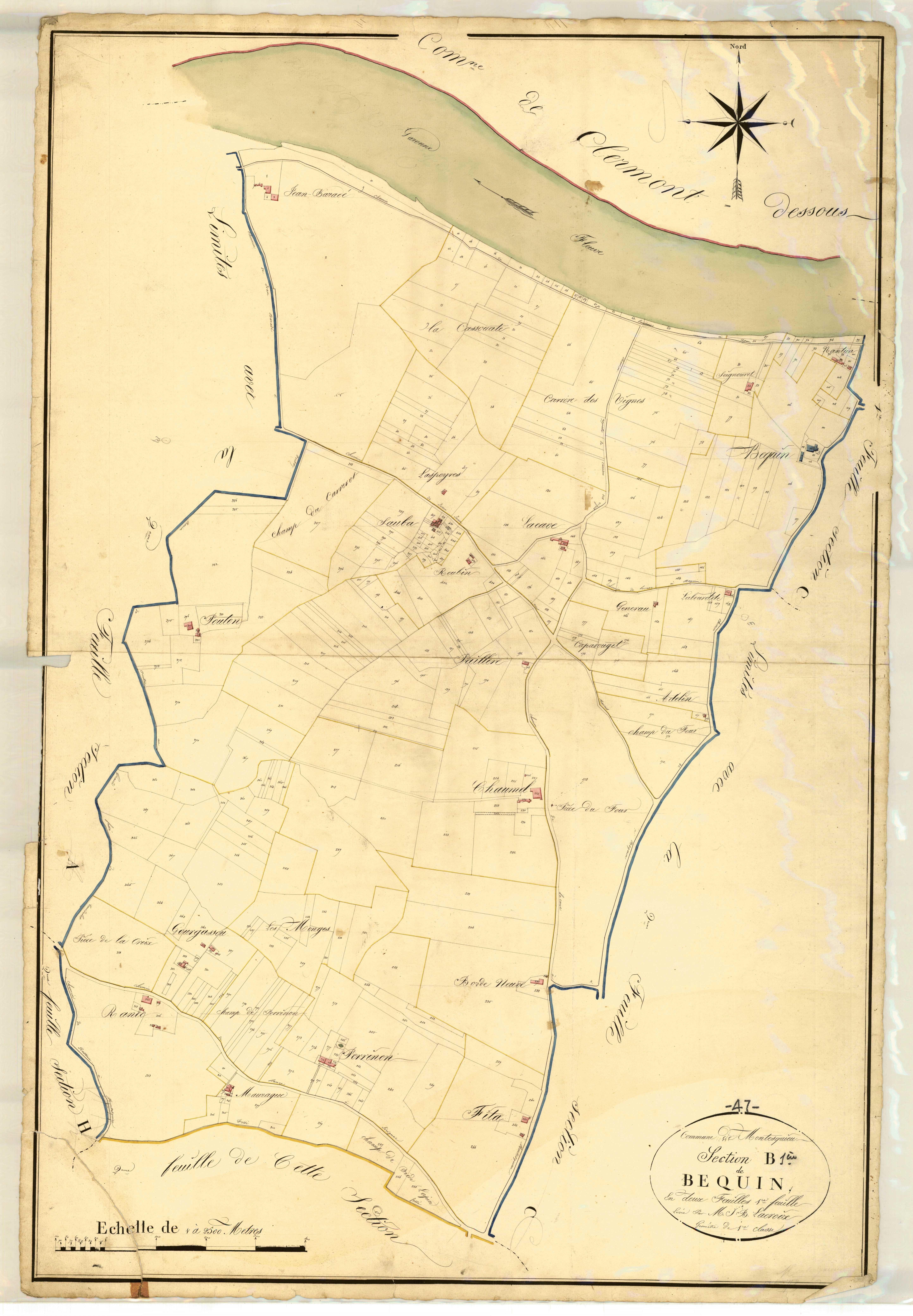 Plan napoléonien, atlas-B1 Béguin, Montesquieu