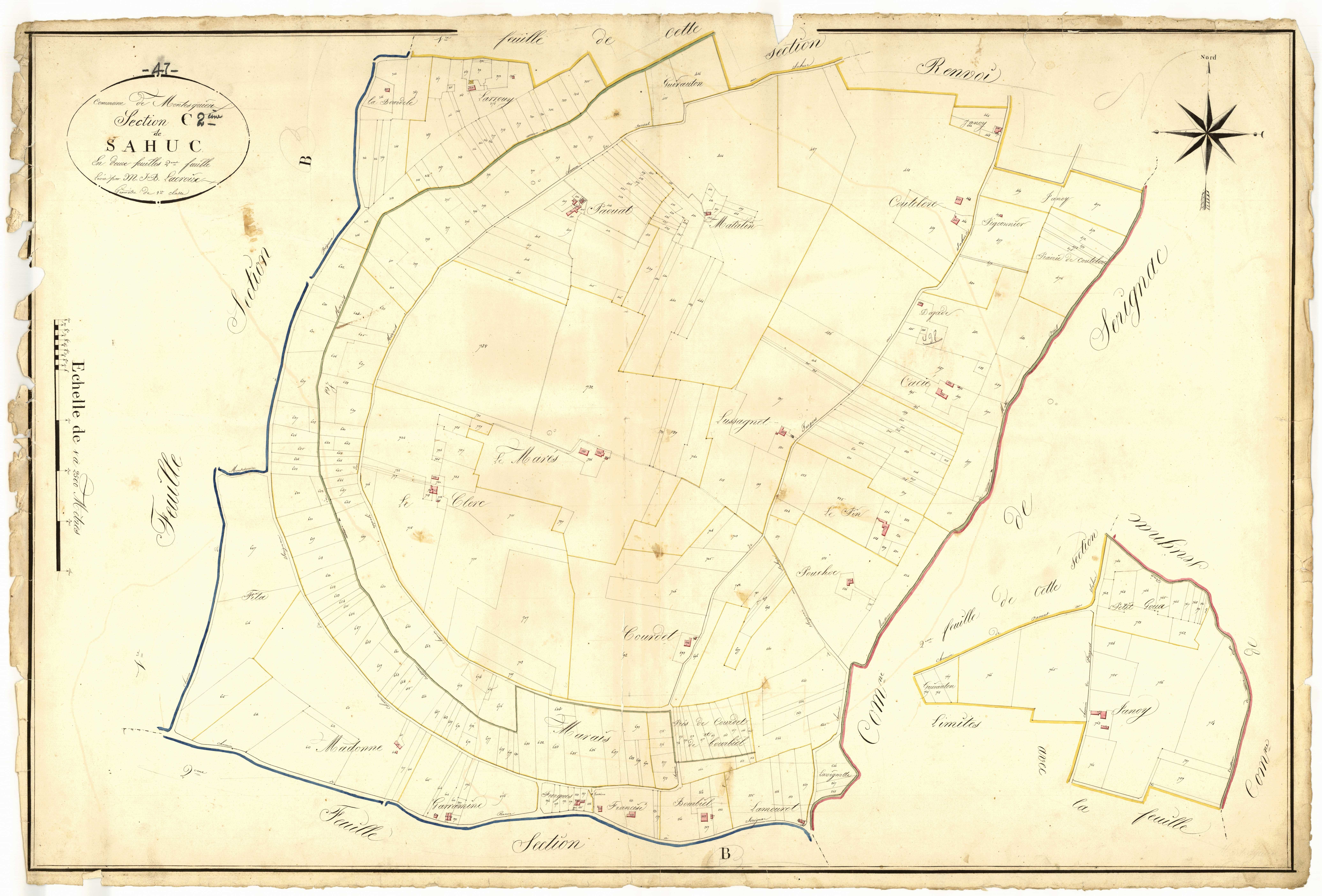 Plan napoléonien, atlas-C2 Sahuc, Montesquieu
