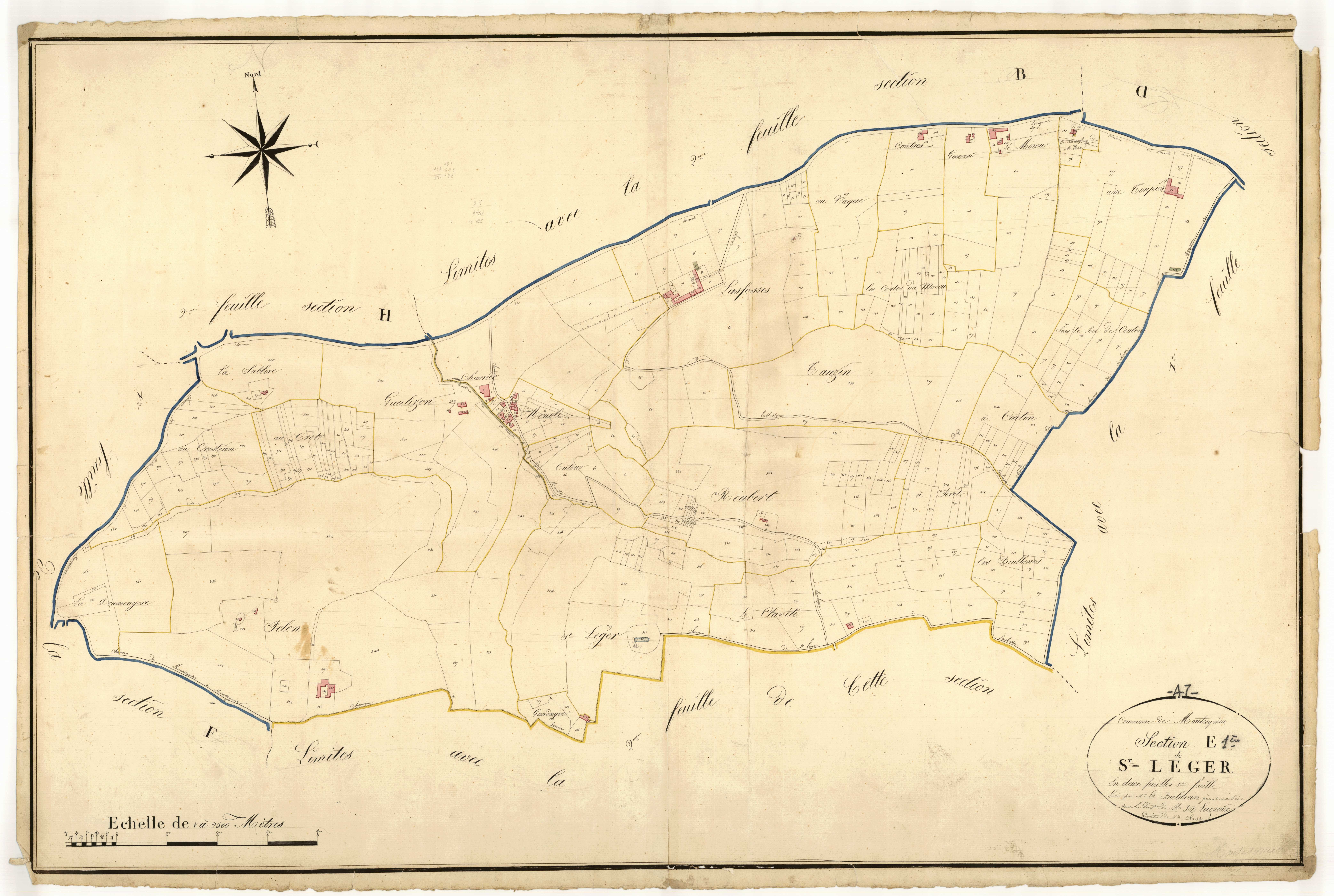 Plan napoléonien, atlas-E1 Saint-Léger, Montesquieu