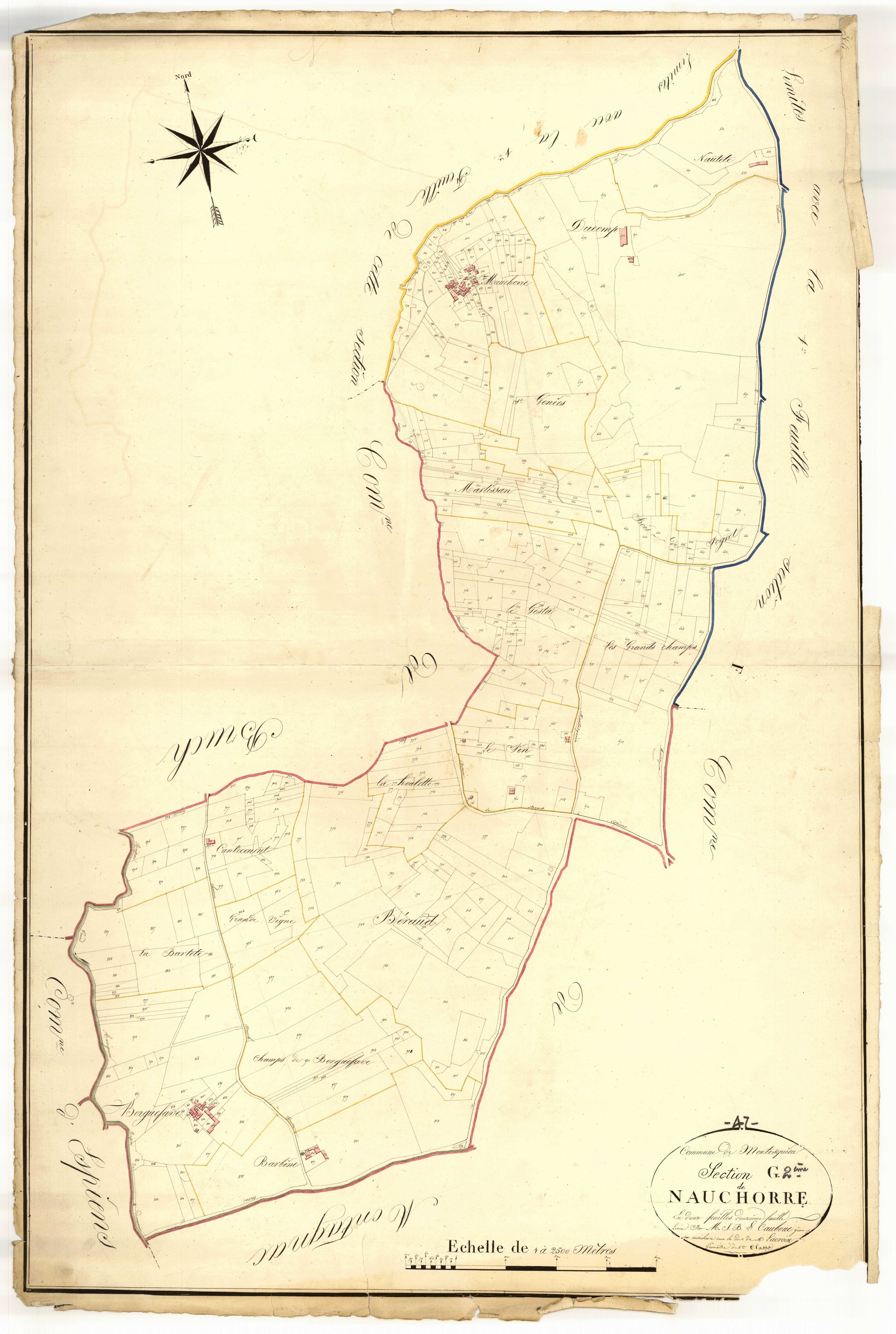 Plan napoléonien, atlas-G2 G2 Nauchorre, Montesquieu