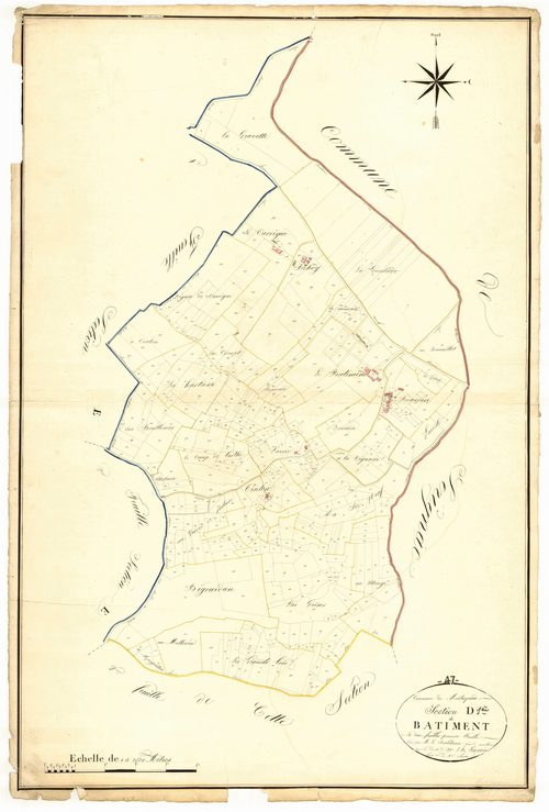 Plan napoléonien, atlas-D1 Bâtiment, Montesquieu