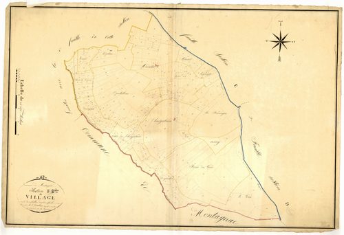 Plan napoléonien, atlas-F2 Le village, Montesquieu