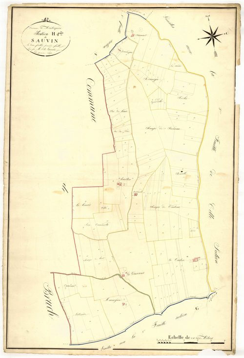 Plan napoléonien, atlas-H1 Sauvin, Montesquieu
