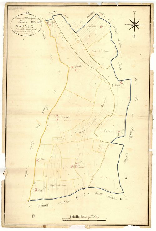Plan napoléonien, atlas-H2 Sauvin, Montesquieu