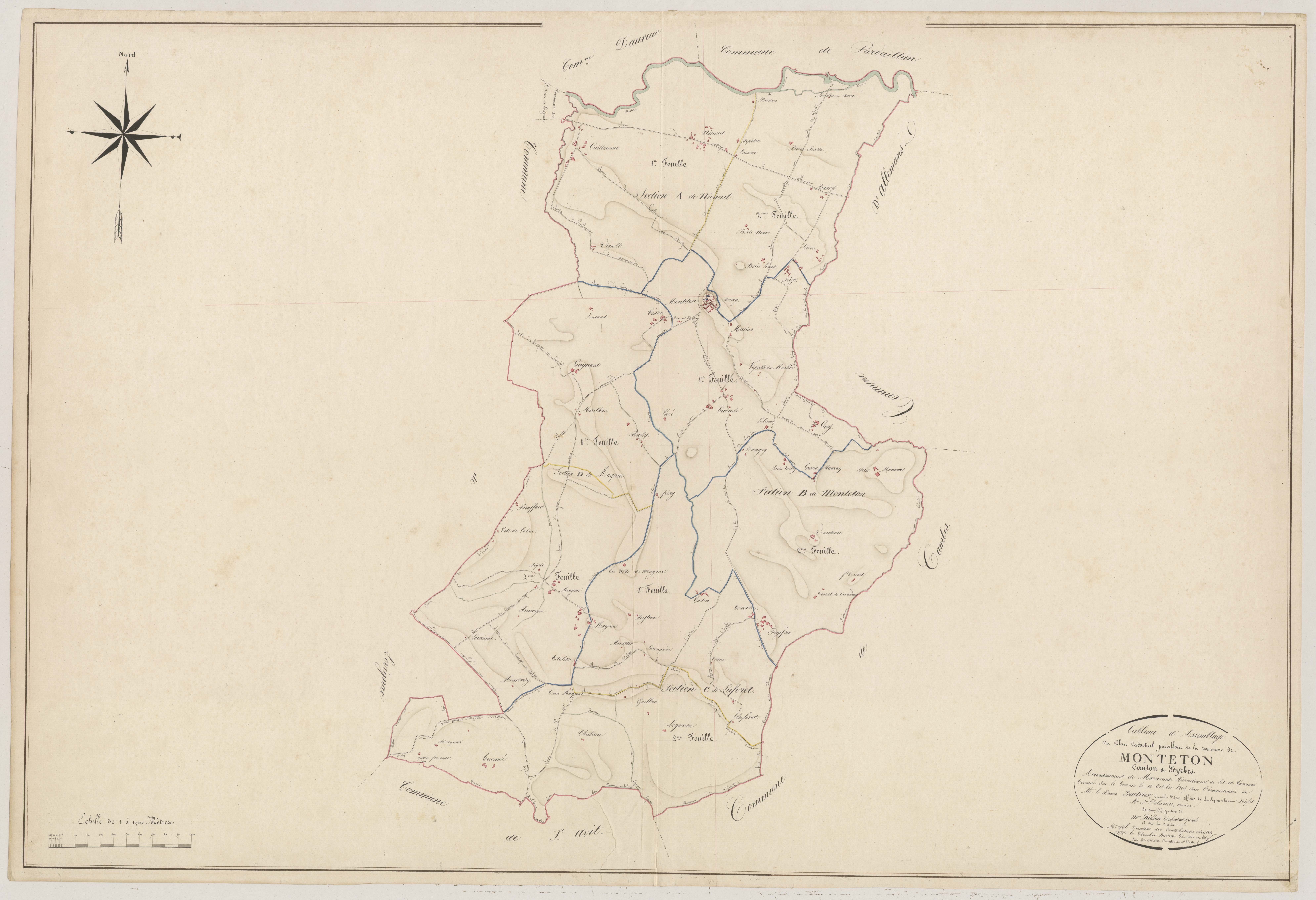 Plan napoléonien, atlas-TA, Monteton