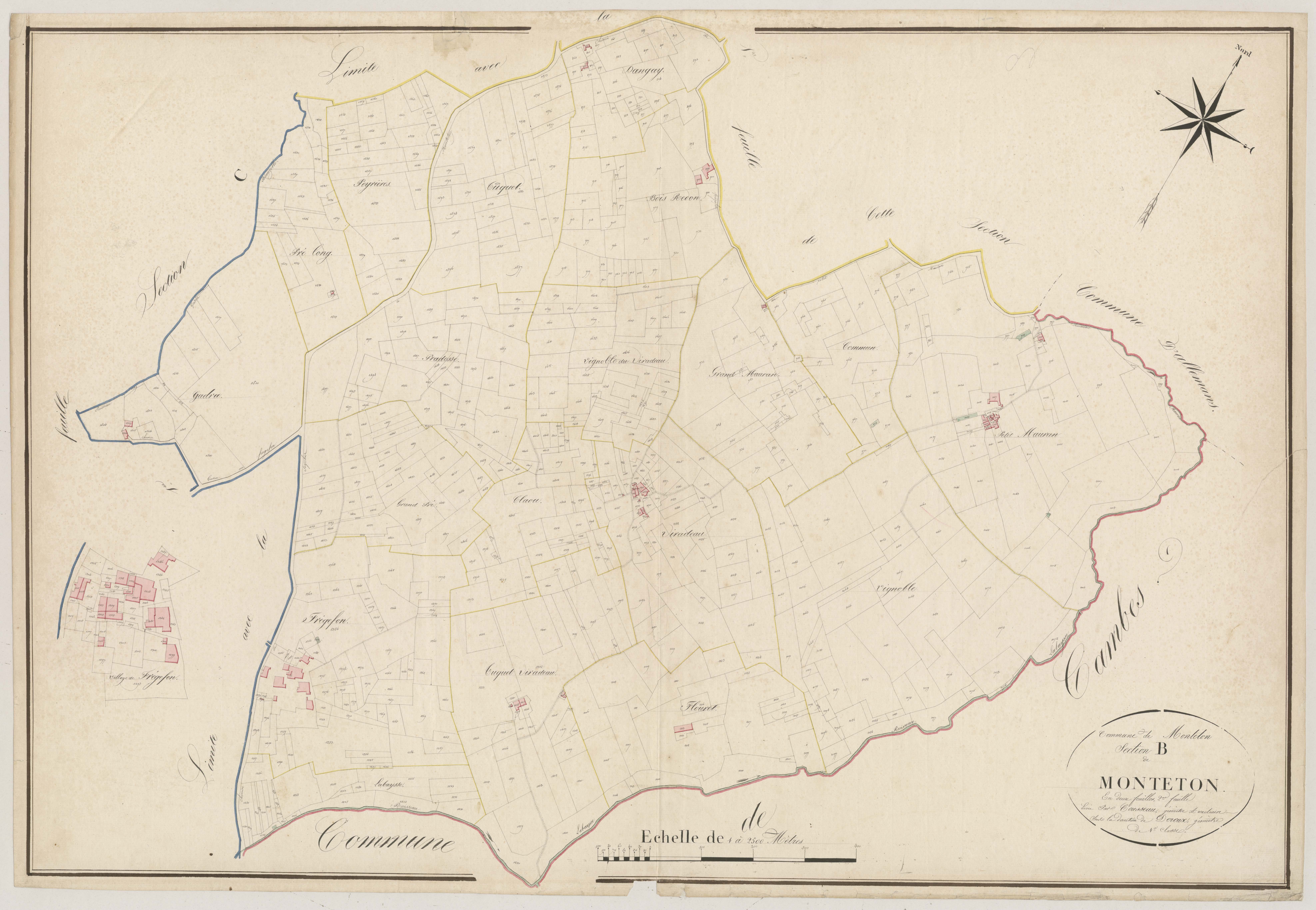 Plan napoléonien, atlas-B2 Monteton, Monteton