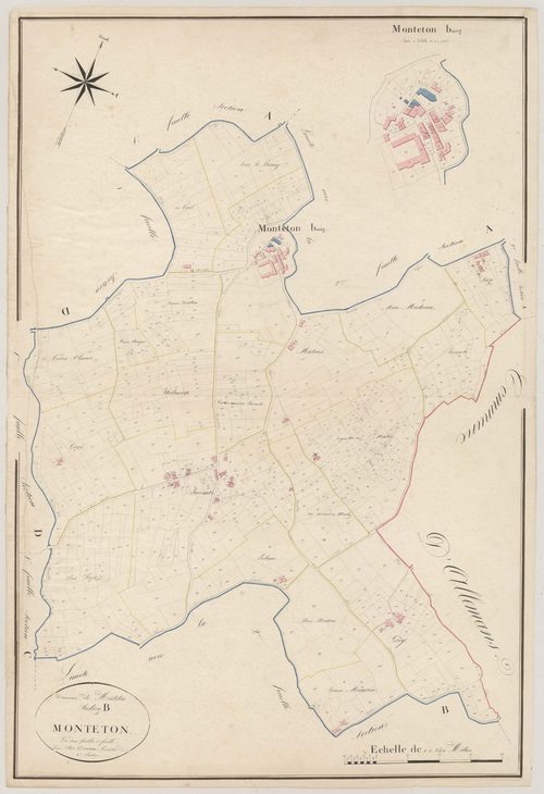 Plan napoléonien, atlas-B1 Monteton, Monteton