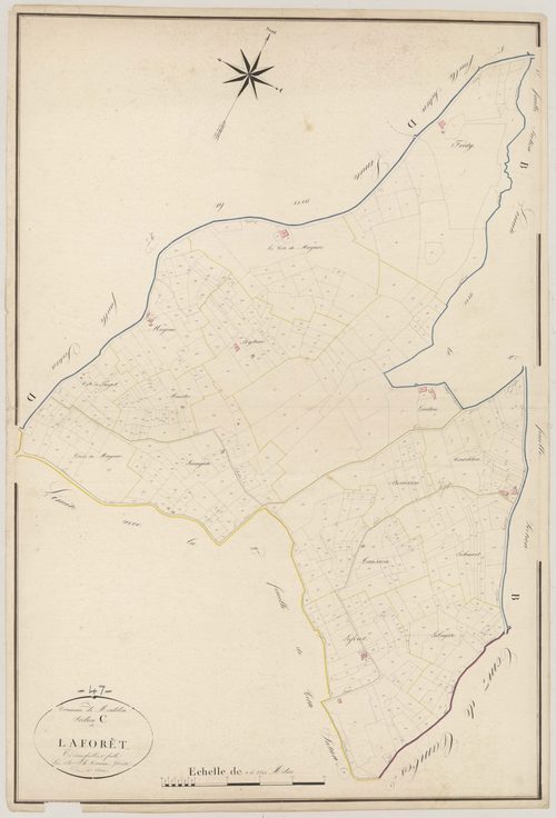 Plan napoléonien, atlas-C1 La Forêt, Monteton
