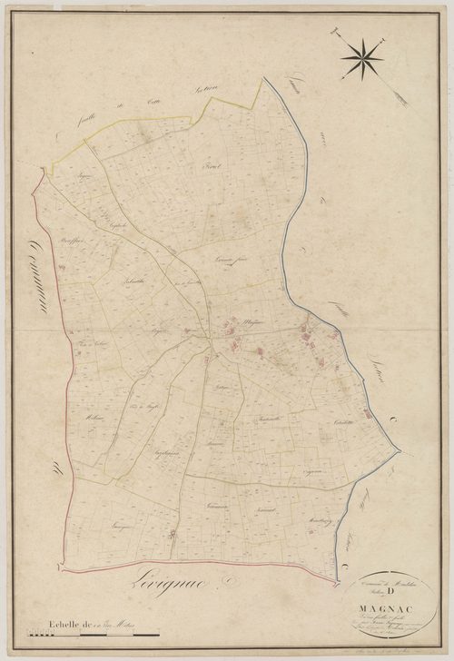 Plan napoléonien, atlas-D2 Magnac, Monteton