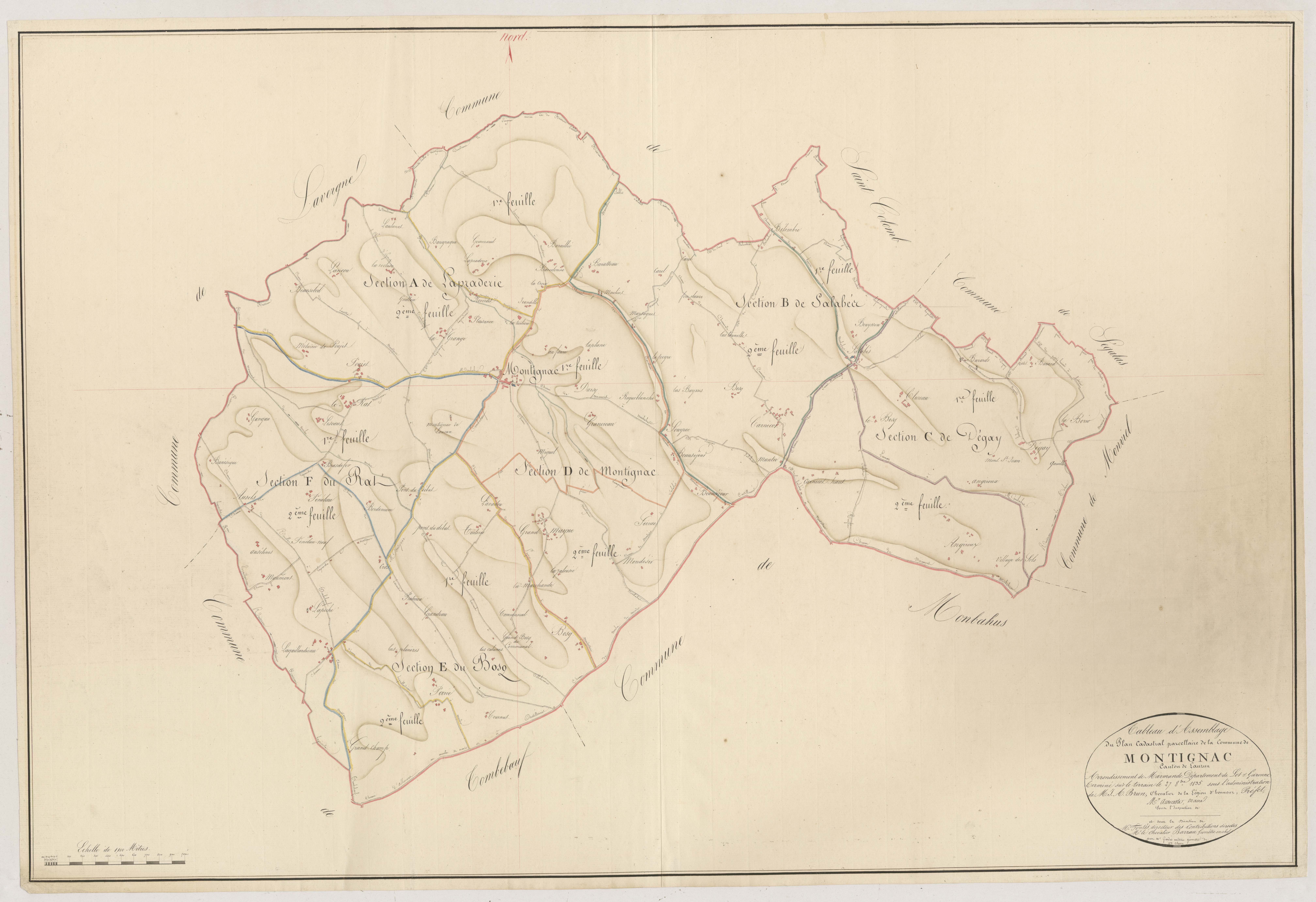 Plan napoléonien, atlas-TA, Montignac-de-Lauzun