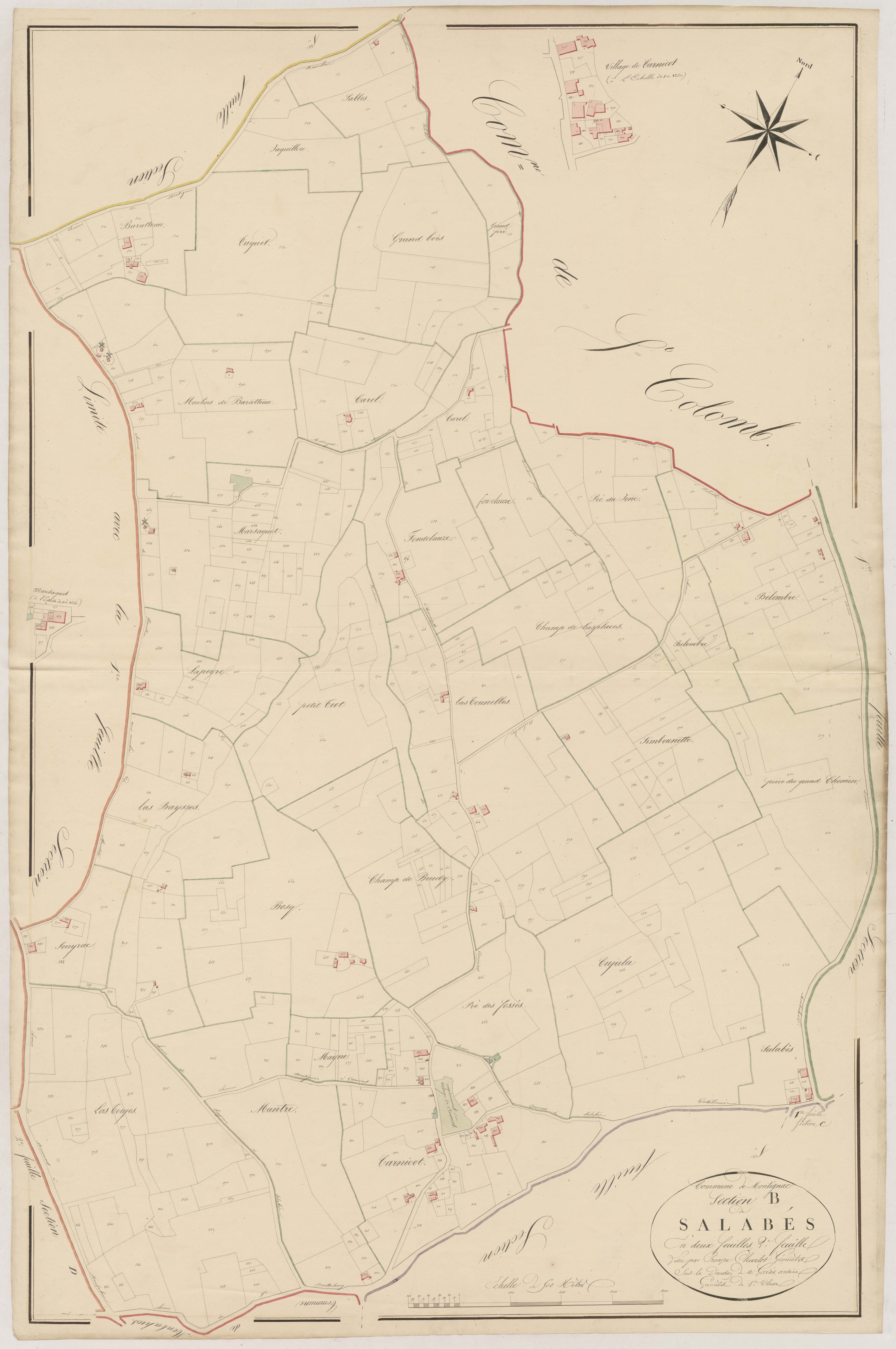 Plan napoléonien, atlas-B2 Salabès, Montignac-de-Lauzun
