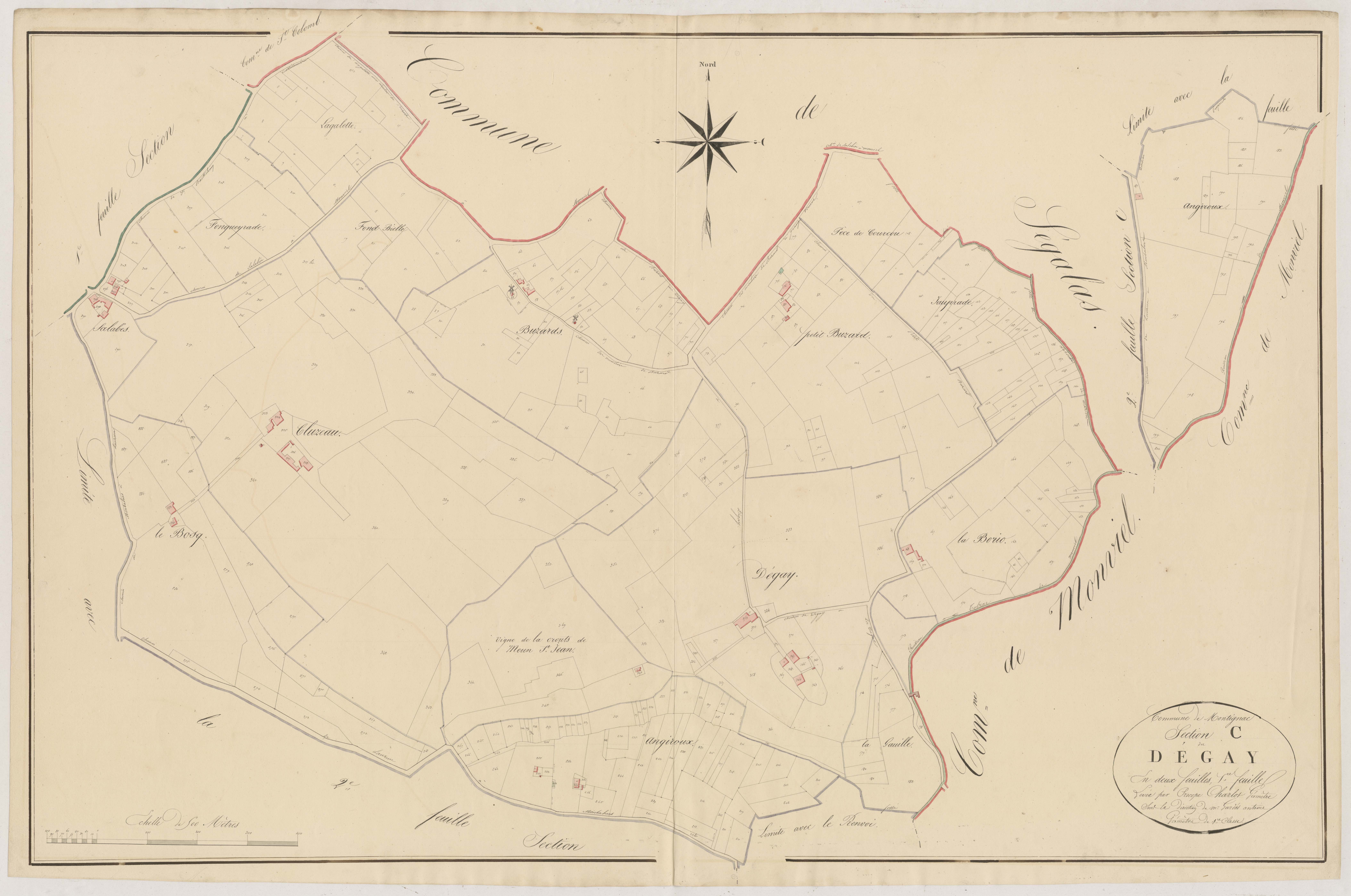 Plan napoléonien, atlas-C1 Dégay, Montignac-de-Lauzun