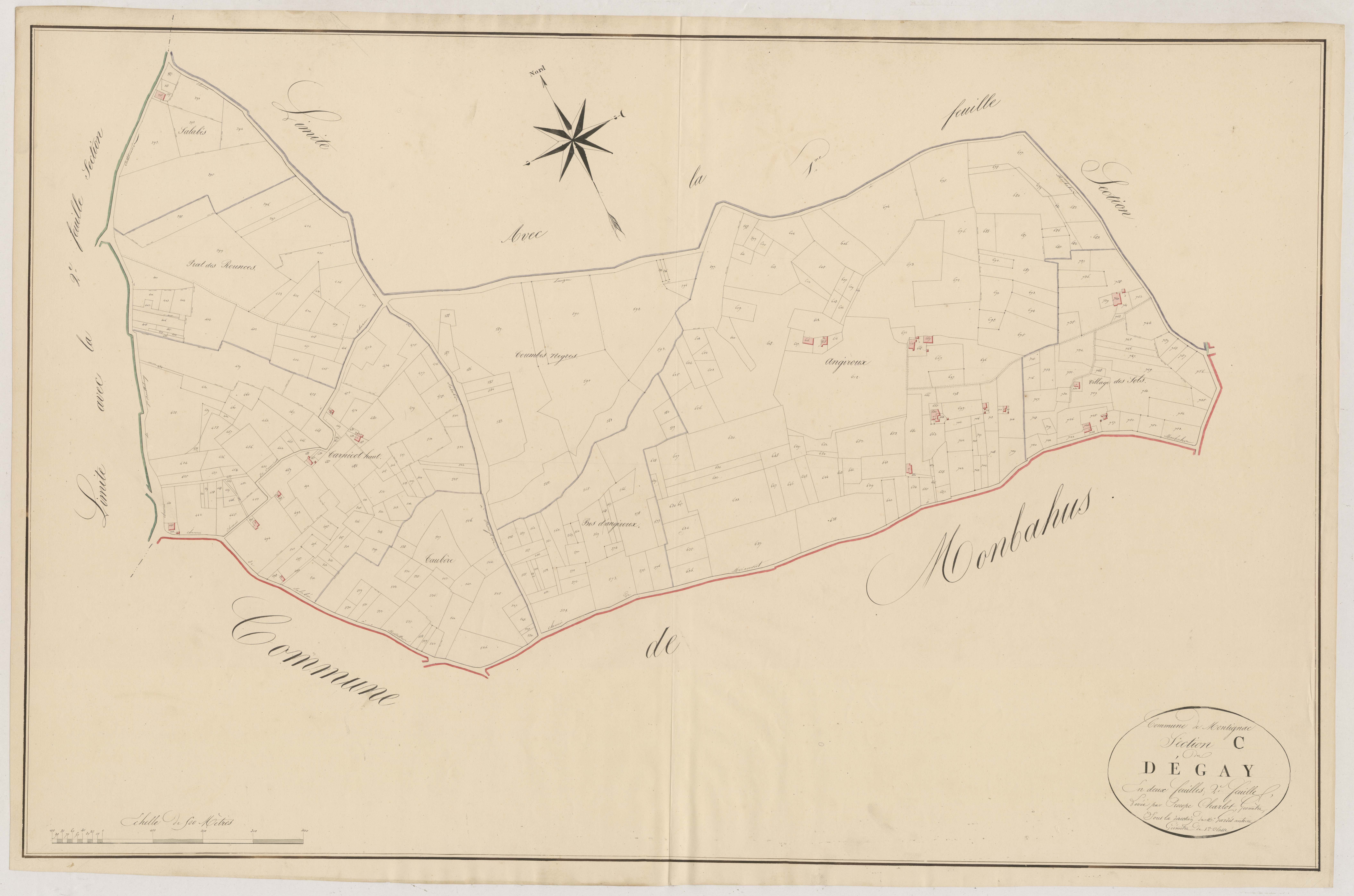 Plan napoléonien, atlas-C2 Dégay, Montignac-de-Lauzun