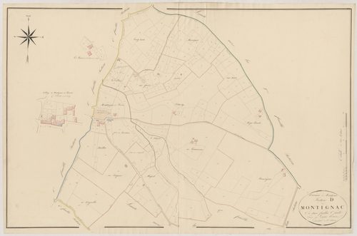 Plan napoléonien, atlas-D1 Montignac, Montignac-de-Lauzun
