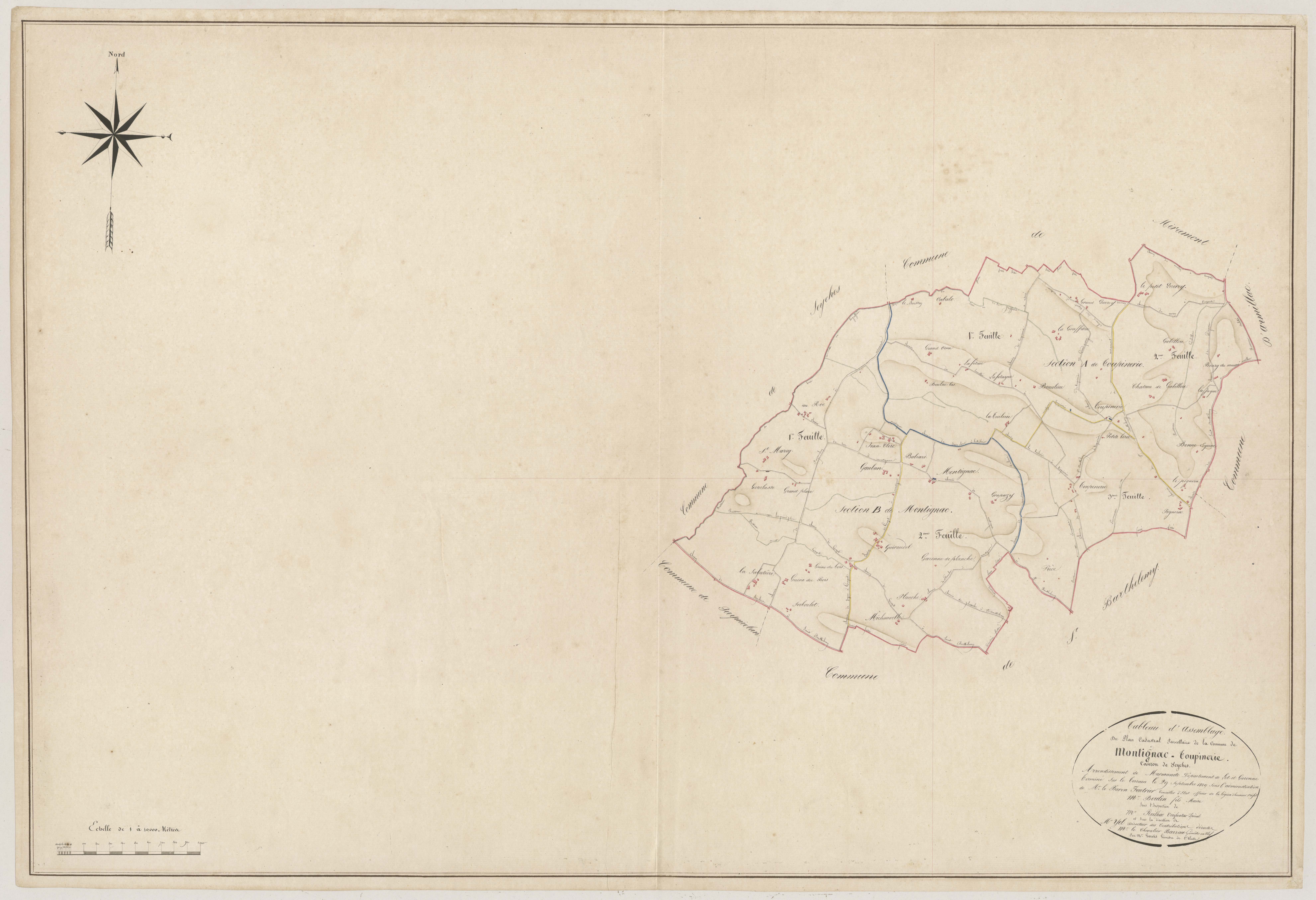 Plan napoléonien, atlas-TA, Montignac-Toupinerie