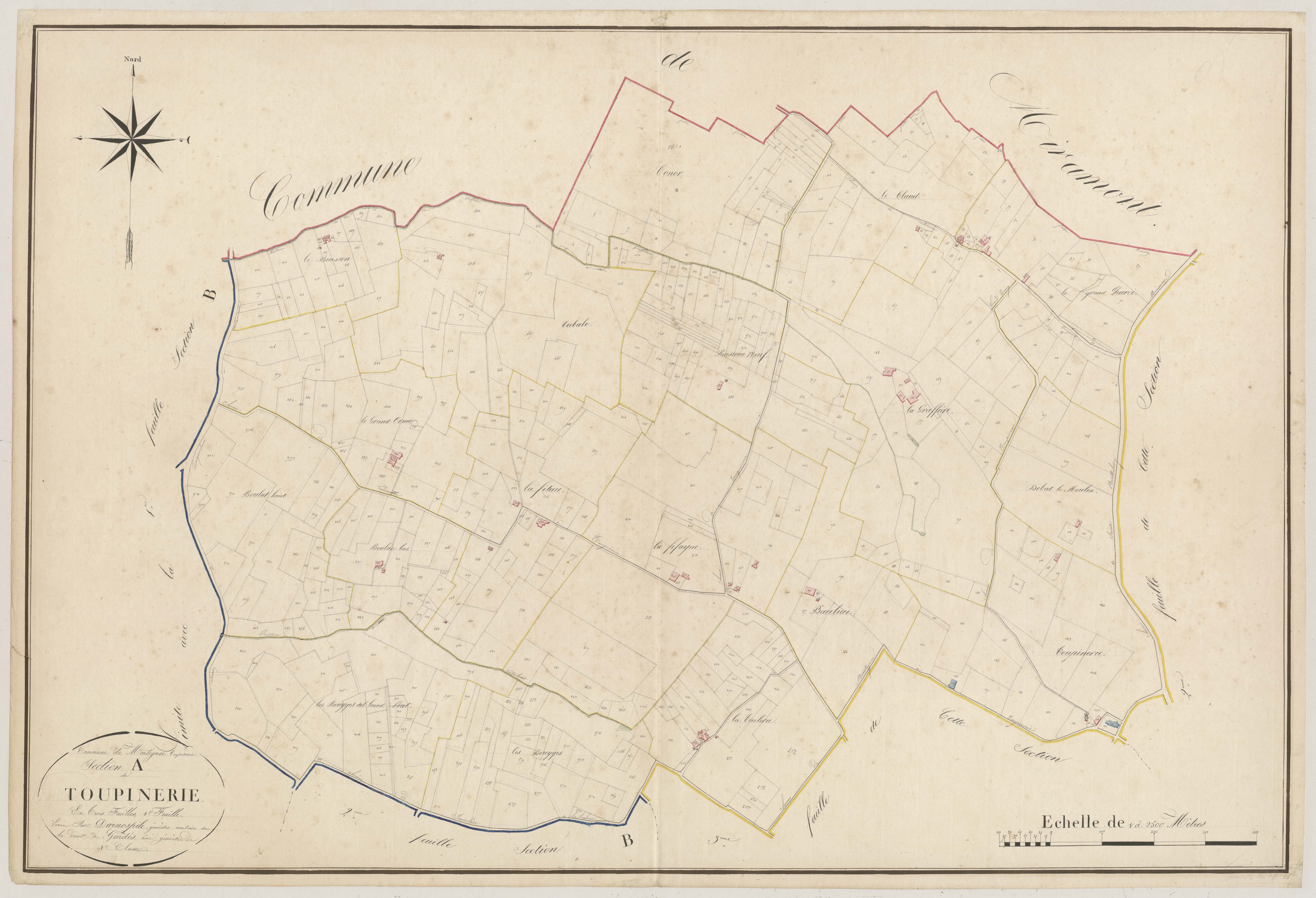 Plan napoléonien, atlas-A1 Toupinerie, Montignac-Toupinerie