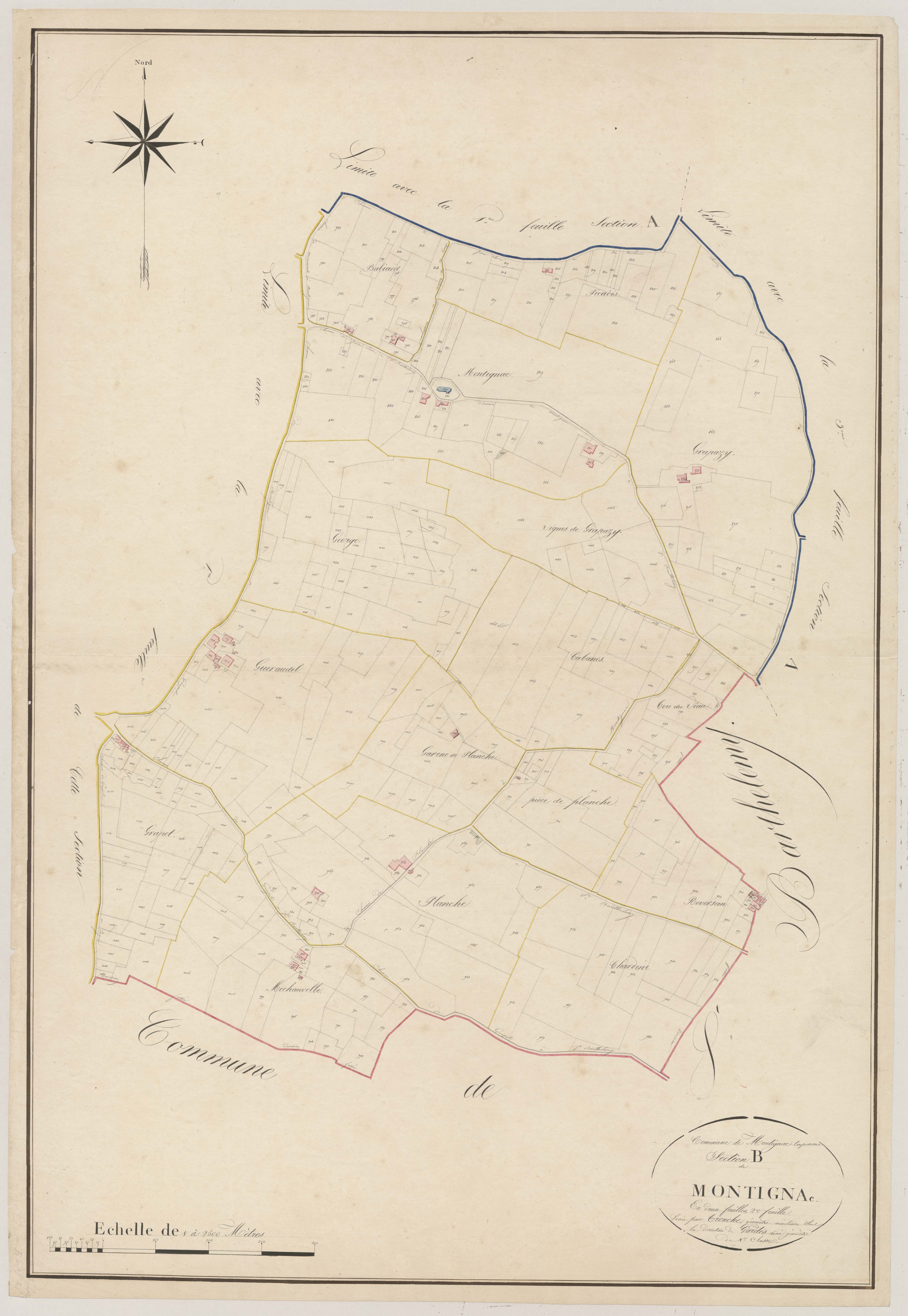Plan napoléonien, atlas-B2 Montignac, Montignac-Toupinerie