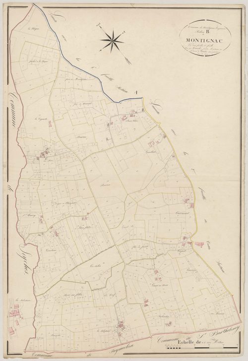 Plan napoléonien, atlas-B1 Montignac, Montignac-Toupinerie